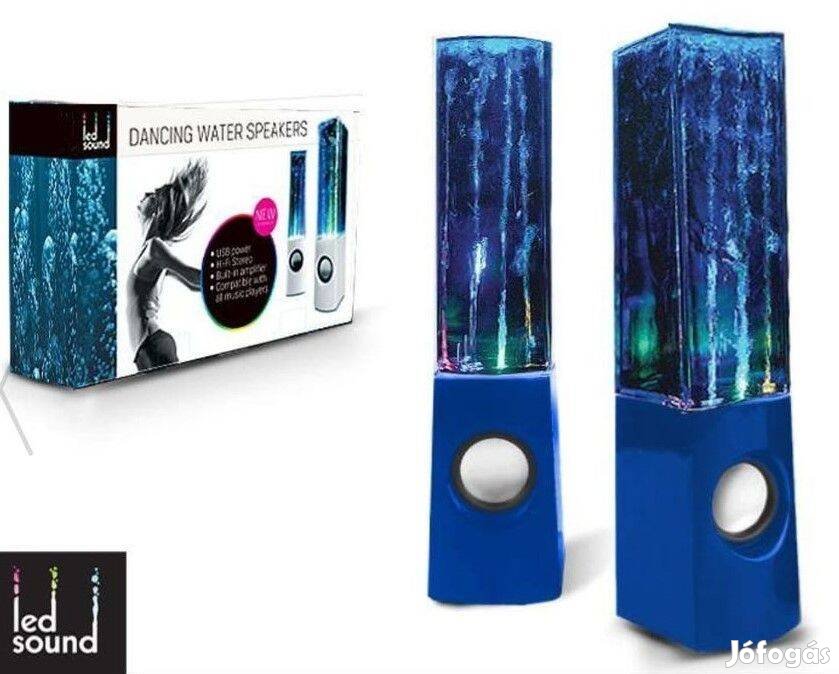 Új LED Sound 2.0 kék színű Dancing Waters /táncoló víz hangszóró