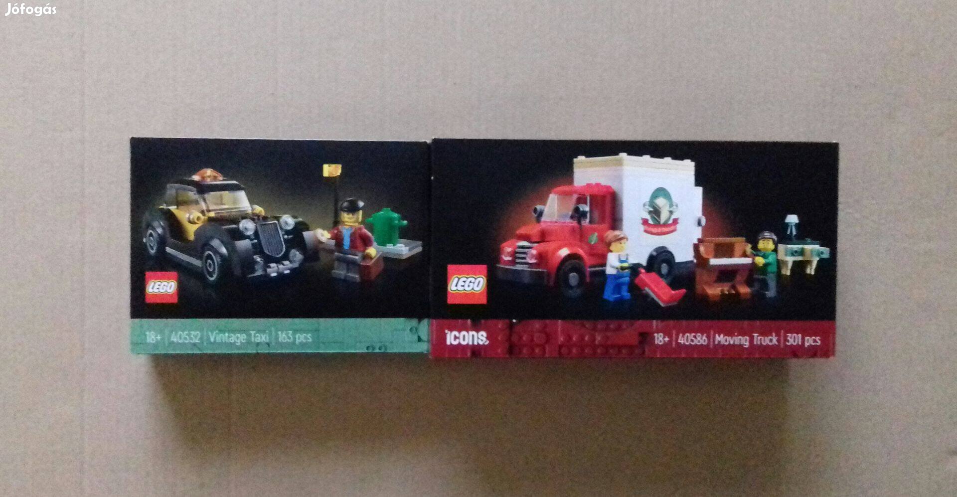 Új LEGO 40532 Veterán taxi + Icons 40586 Költöztető Creator City Foxár