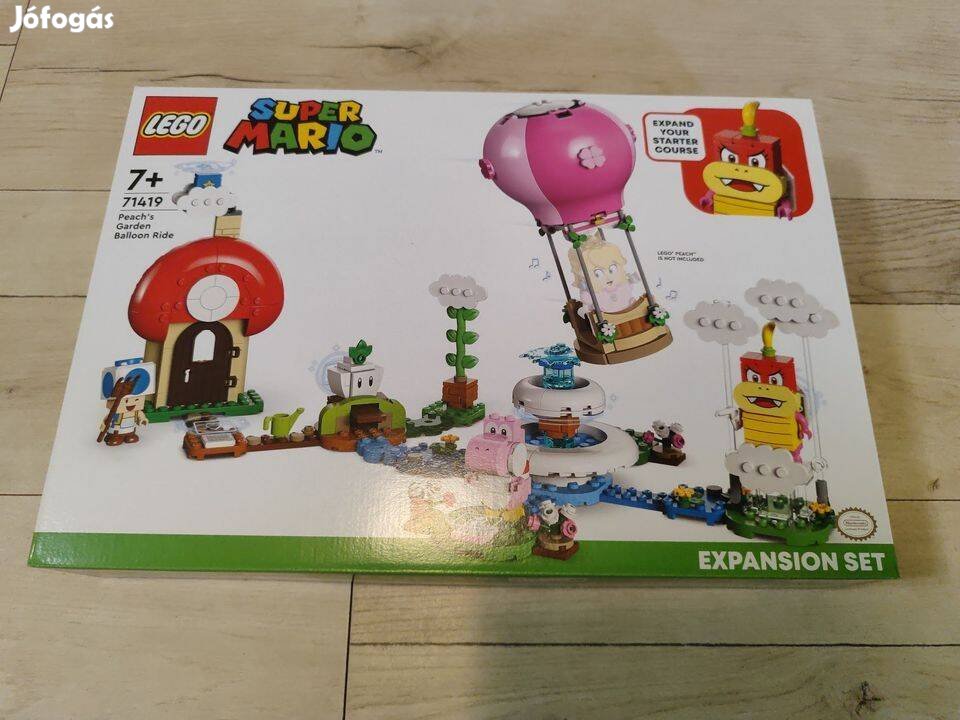 Új LEGO 71419 Super Mario Peach léghajós kalandja a kertben