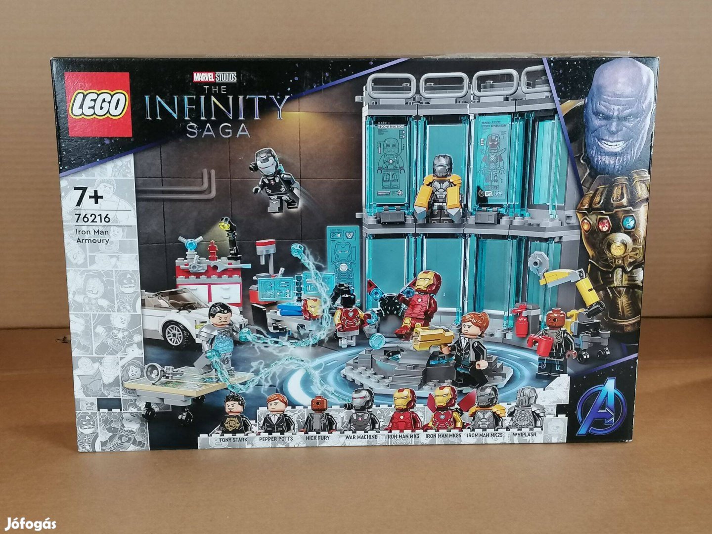 Új LEGO 76216 Marvel The Infinity Saga - Vasember fegyvertára eladó!