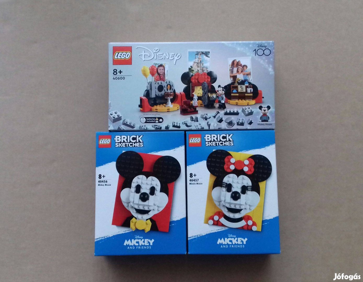 Új LEGO Brick Sketches 40456 + 40457 + 40600 Disney 100 éve! Fox.árban