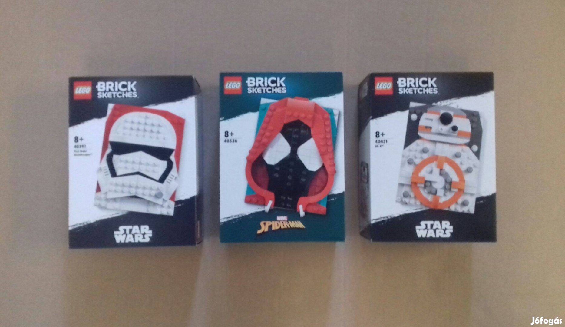 Új LEGO Brick Sketches Marvel Star Wars 40391 + 40431 + 40536 Fox.árba