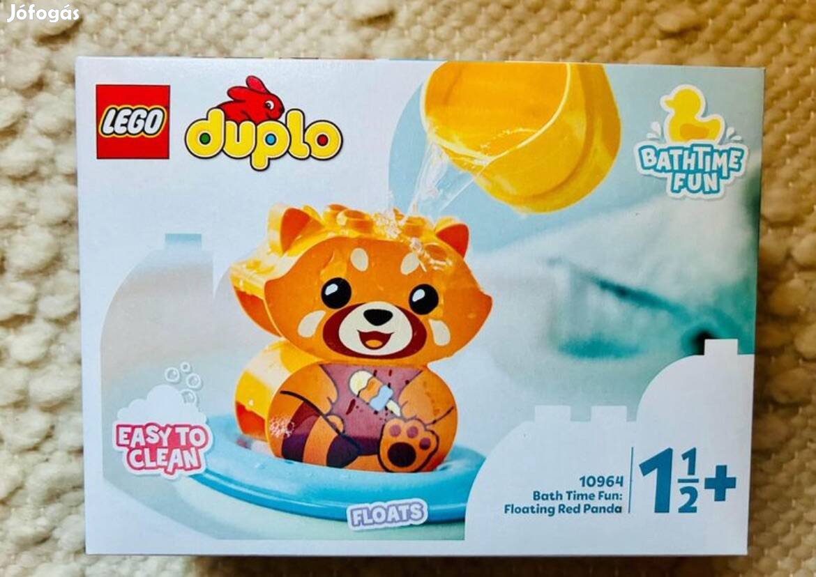 Új LEGO Duplo 10964 - Vidám fürdetéshez: úszó vörös panda