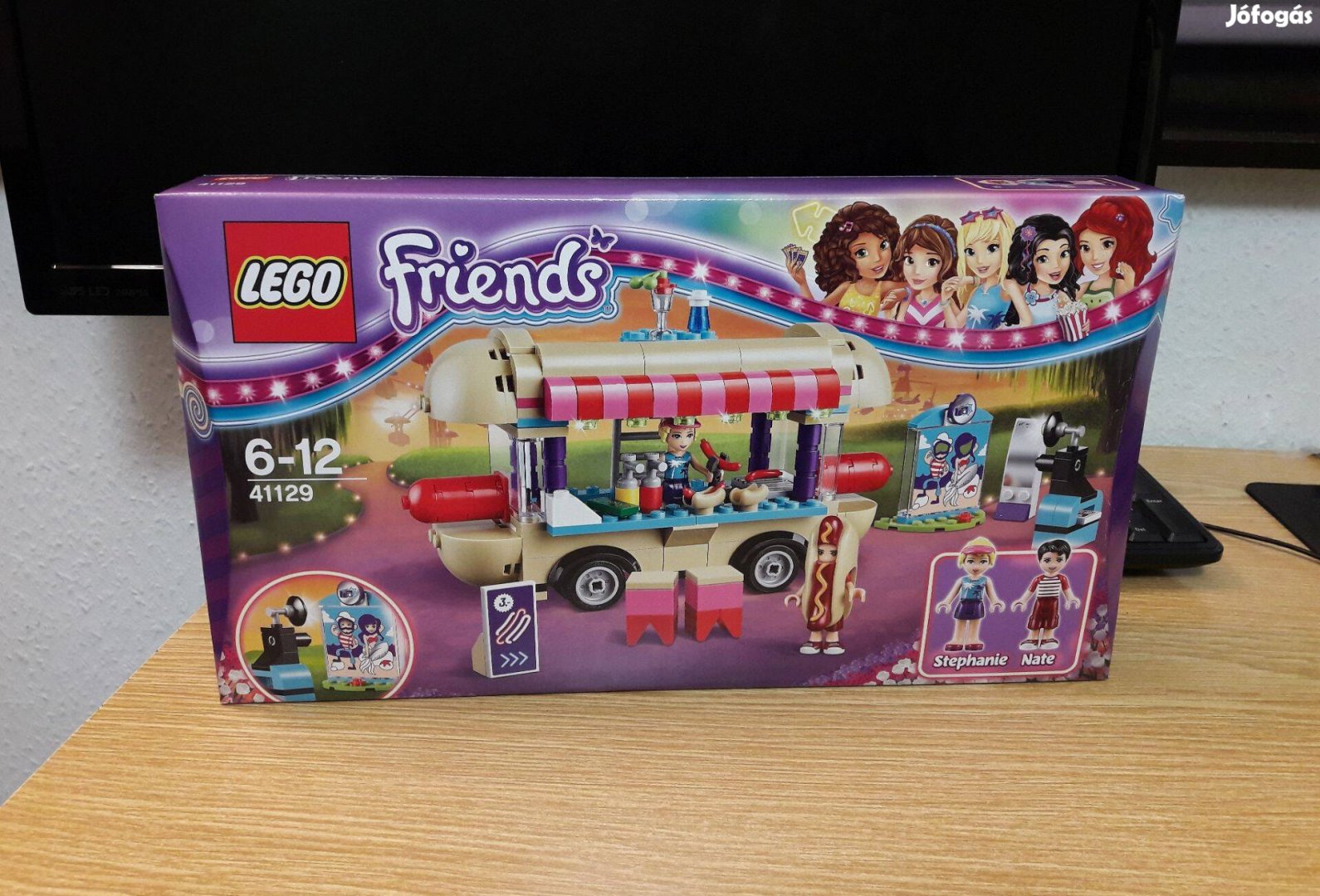 Új LEGO Friends - Vidámparki hotdog árusító kocsi (41129)