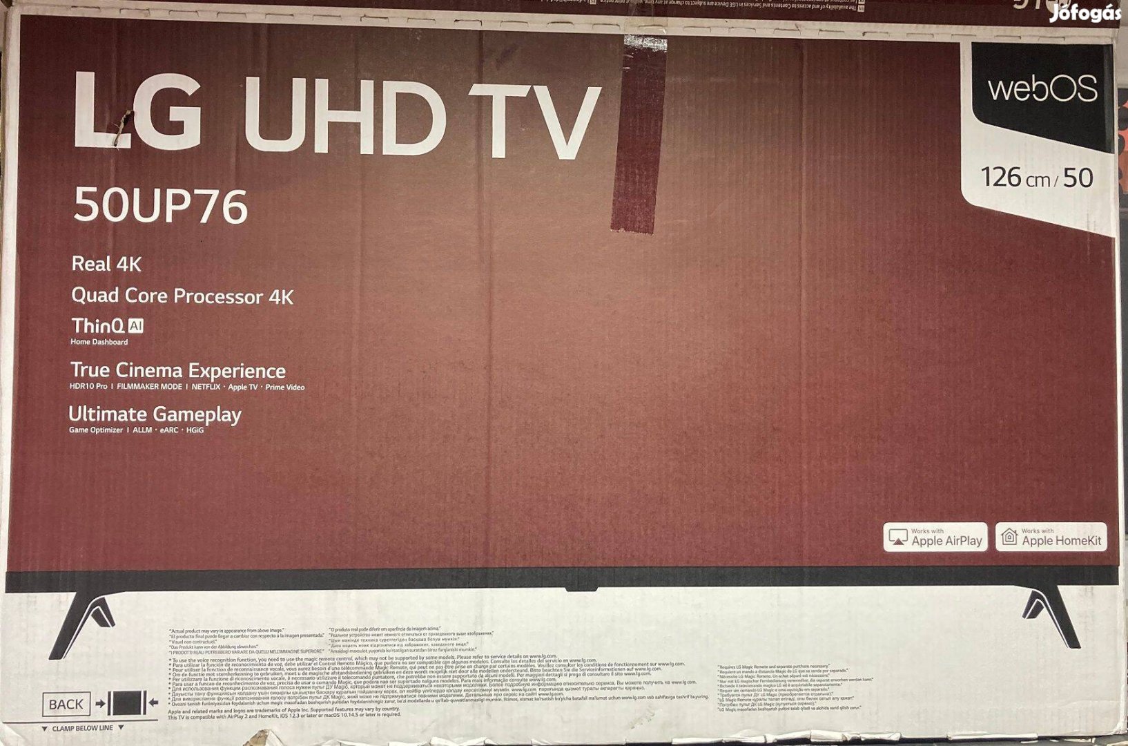 Új LG 50UP76703 50" 126 cm UHD 4K smart wifi led tv