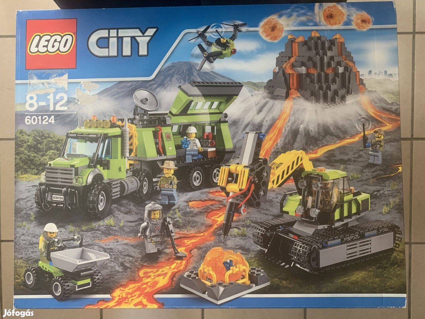 Új Lego City 60124 Vulkánkutató Bázis Bontatlan