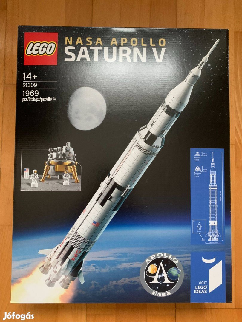 Új Lego Ideas Space Exploration 21309 NASA Apollo Saturn V Bontatlan!