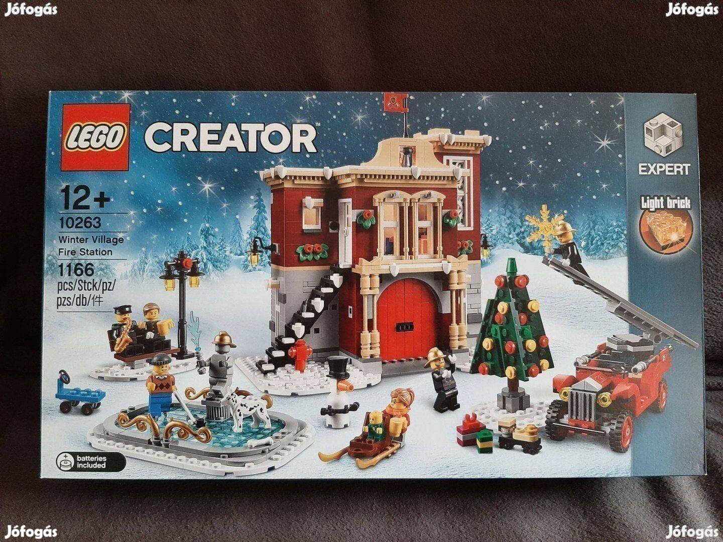Új Lego creator 10263 winter village téli tűzoltó állomás karácsony sw