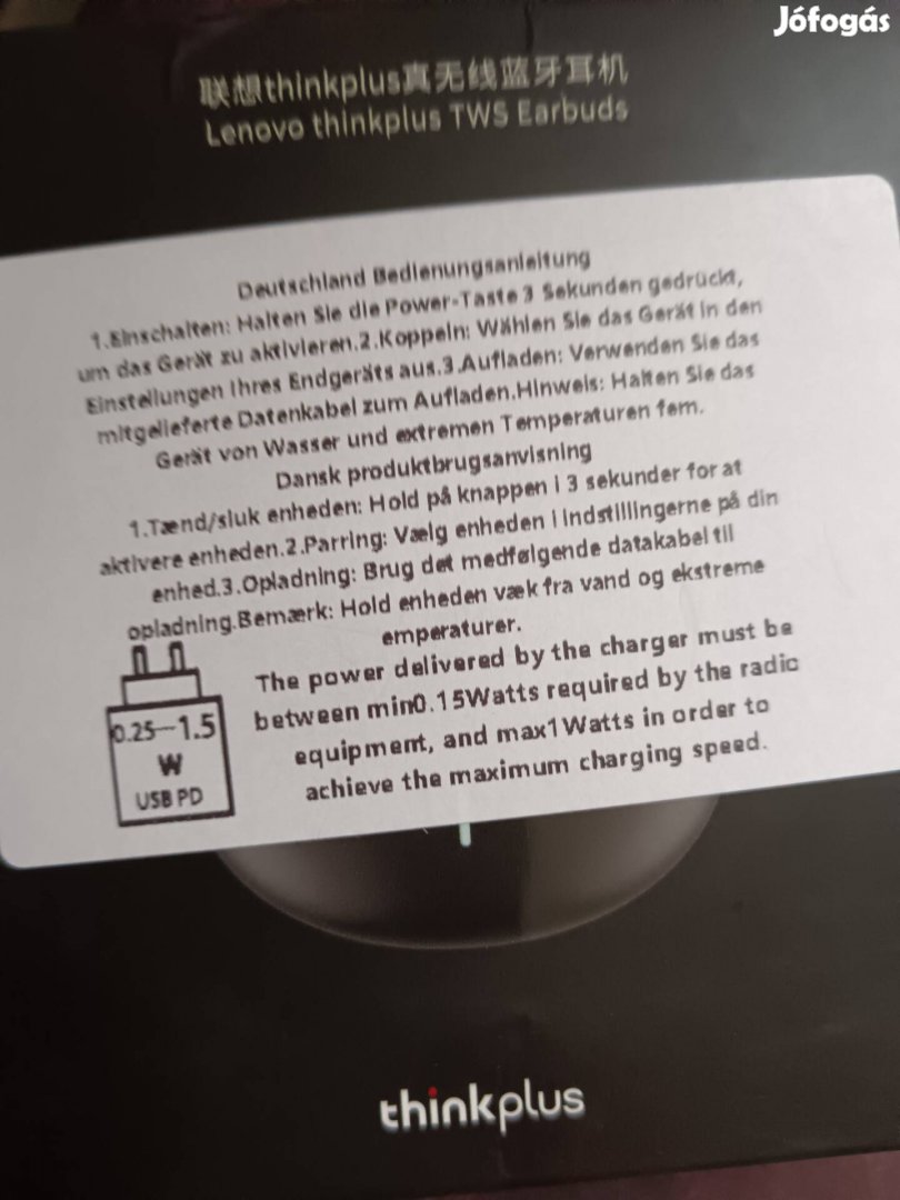 Új Lenovo thinkplus LP19 fülhallgató 