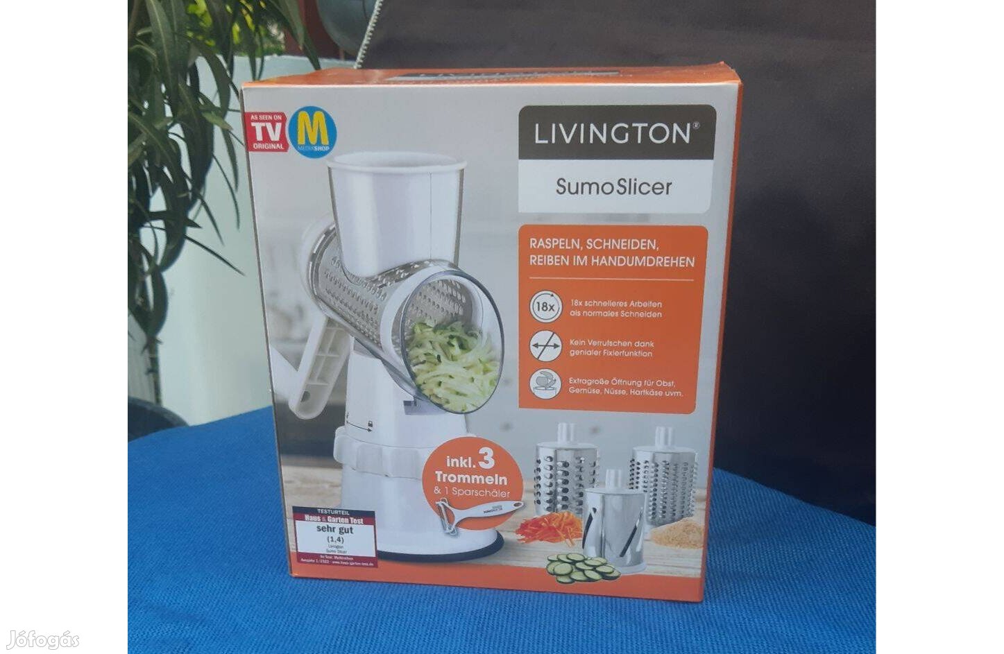 Új Livington Sumo Slicer 3 az 1-ben forgódobos reszelő + hámozó
