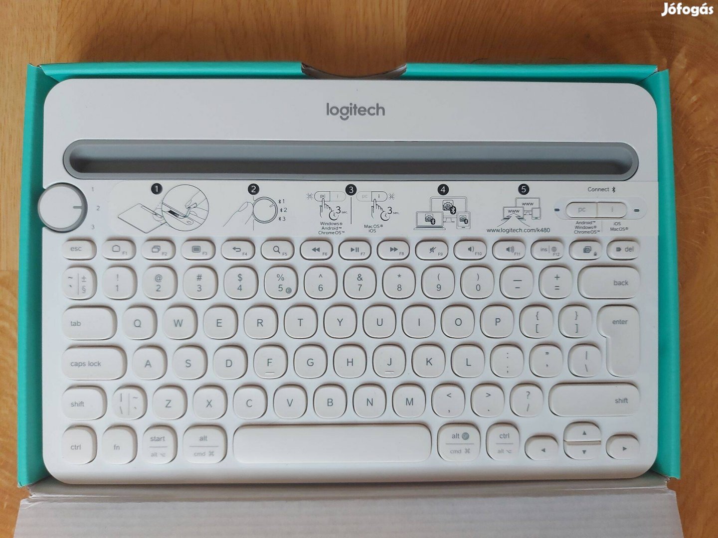 Új Logitech K480 bluetooth-os tablet- és mobilkezelő billentyűzet