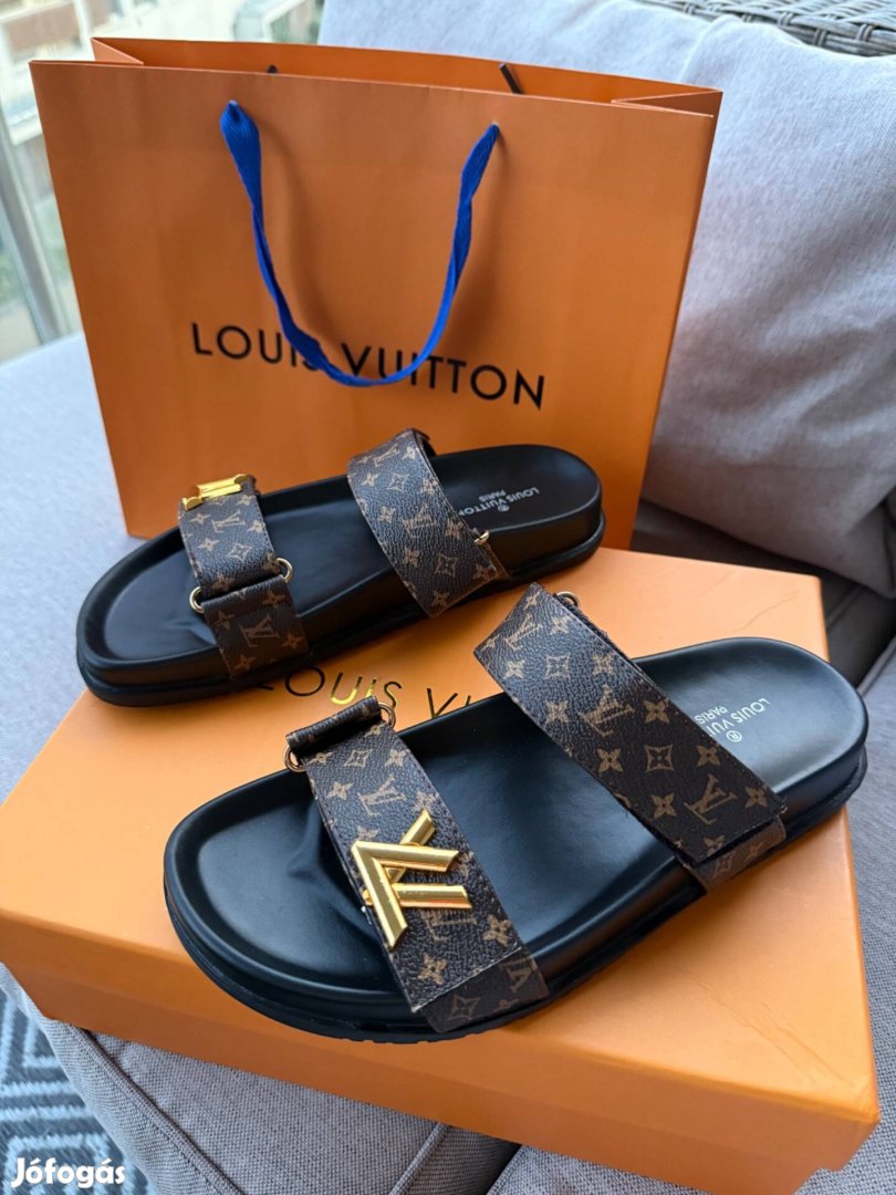 Új Louis Vuitton Sunset Flat Comfort Mule papucs 37