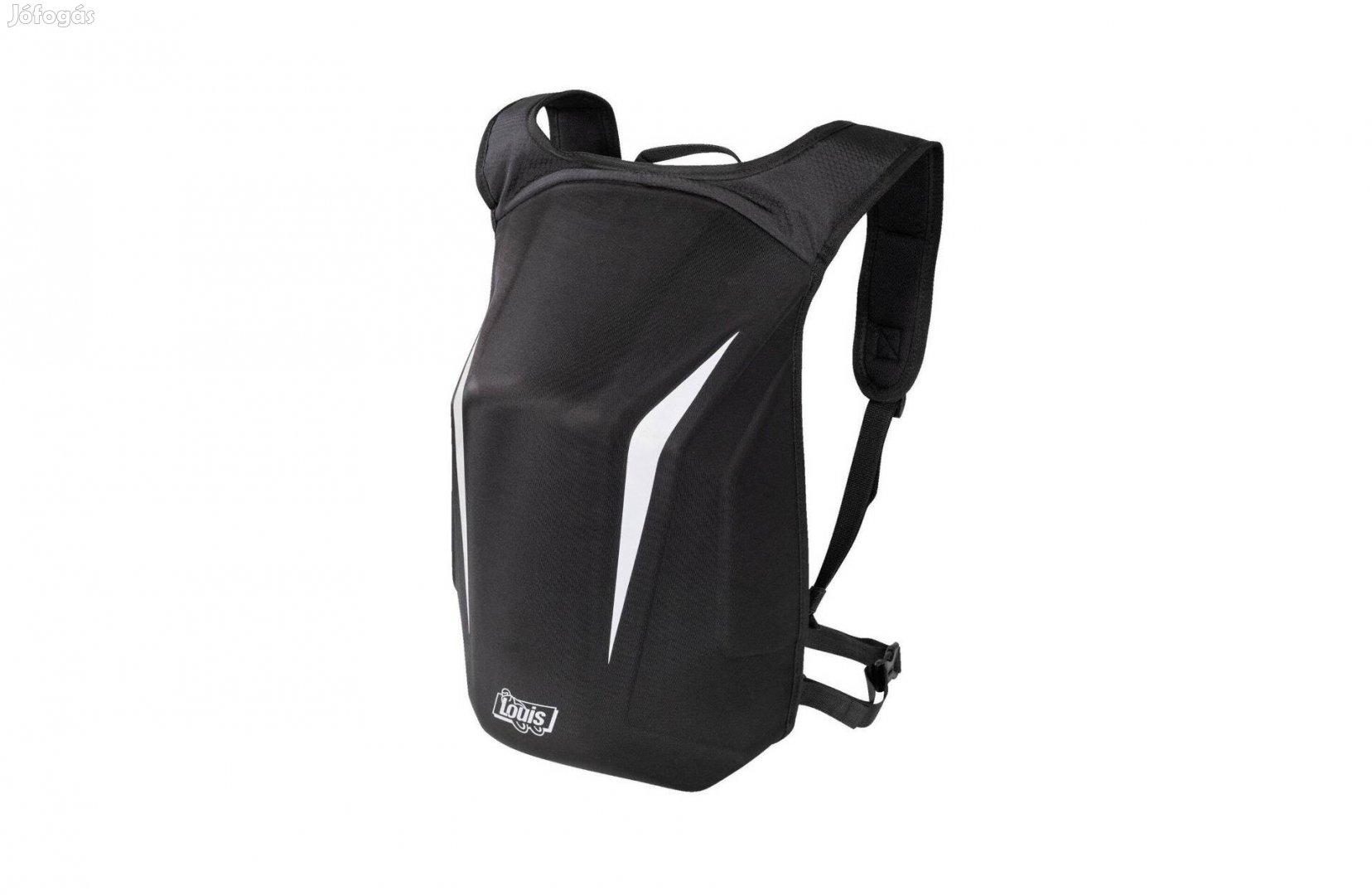 Új Louis fekete színű, merevfalú motoros hátizsák (18 liter)