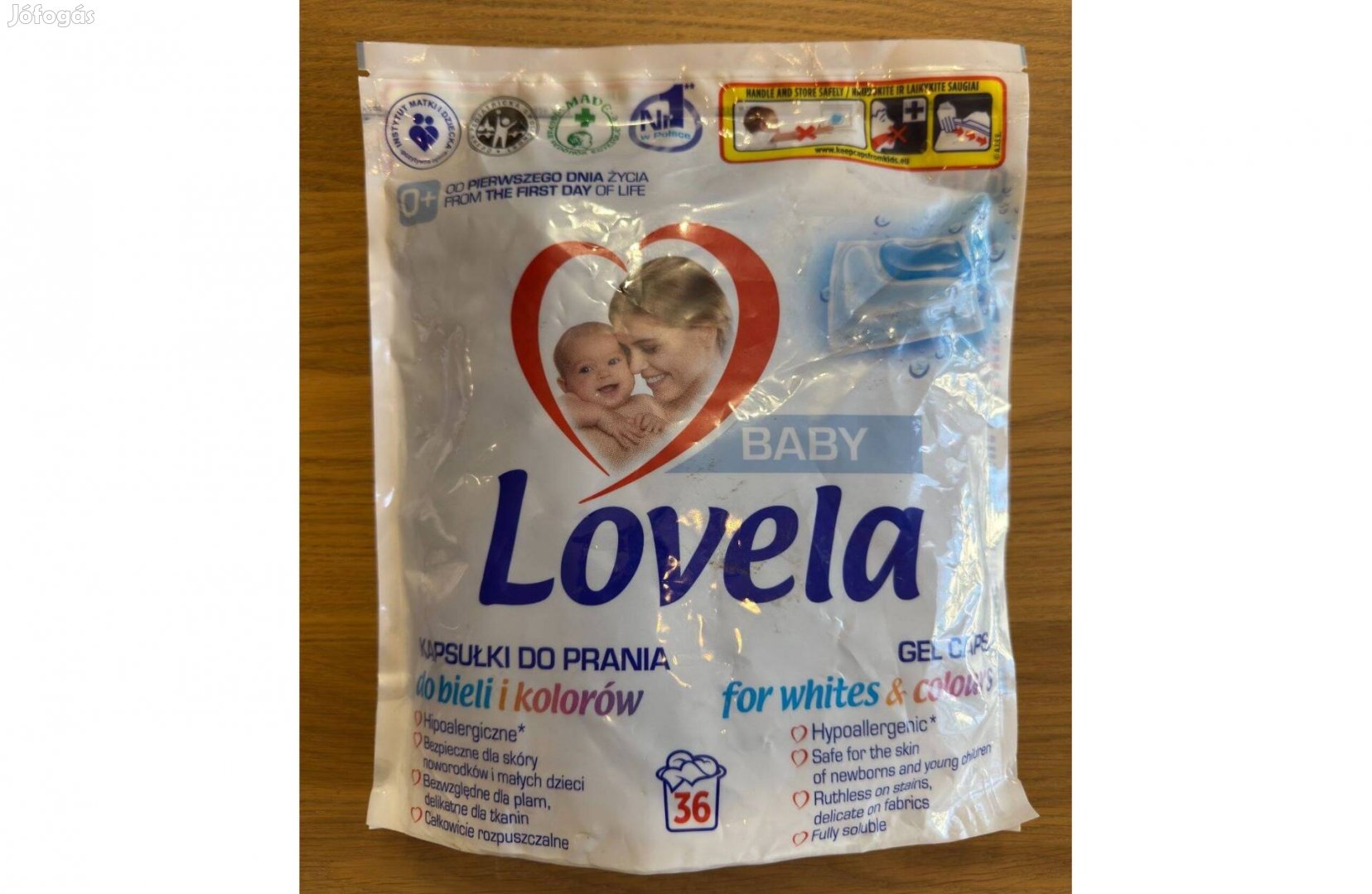 Új Lovela Baby Mosokapszula Mososzer 36 db Fehér és Színes Ruhákhoz
