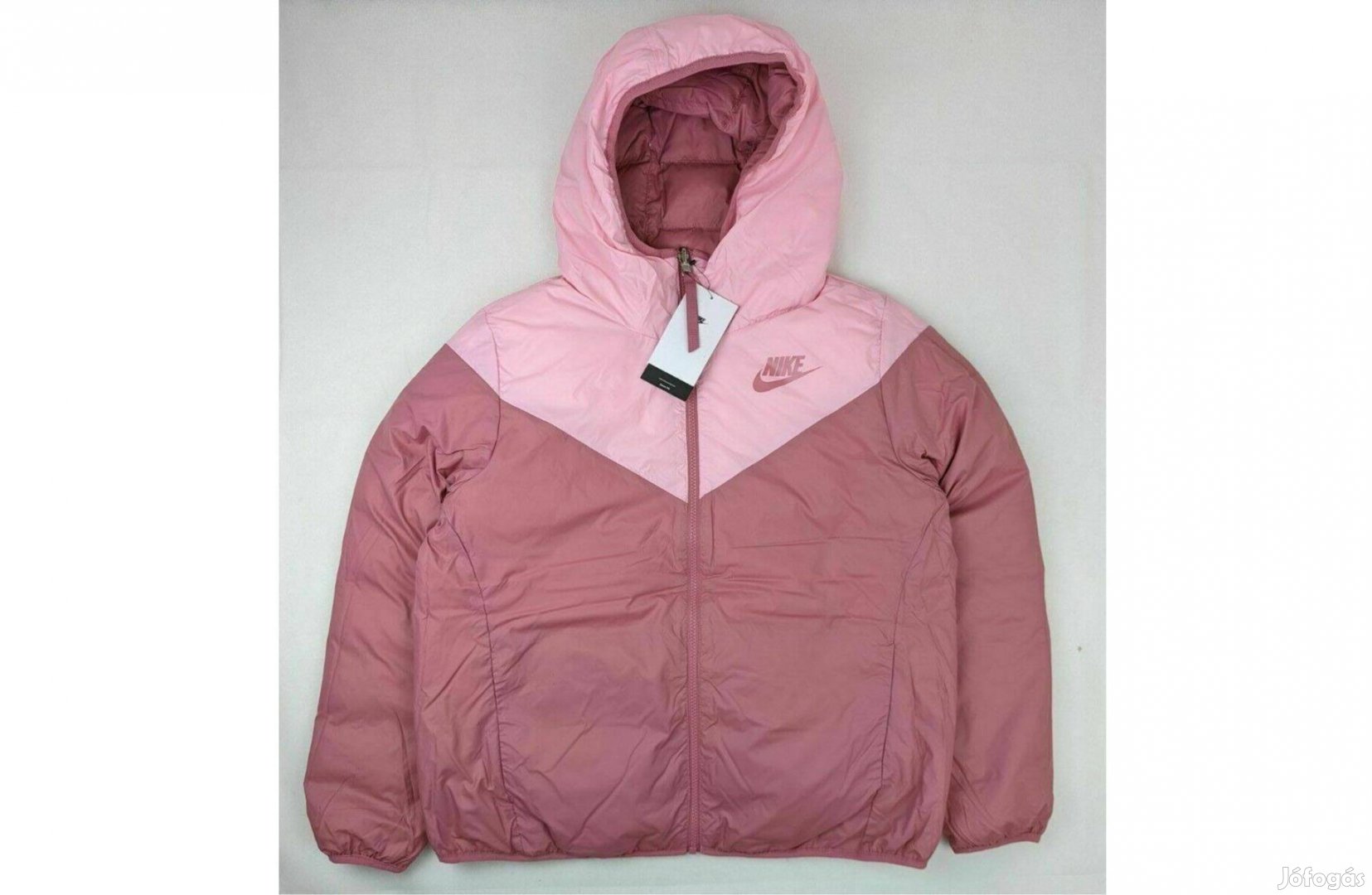 Új M Nike Női Rózsaszín Kifordítható Toll Tollkabát Kabát Pink