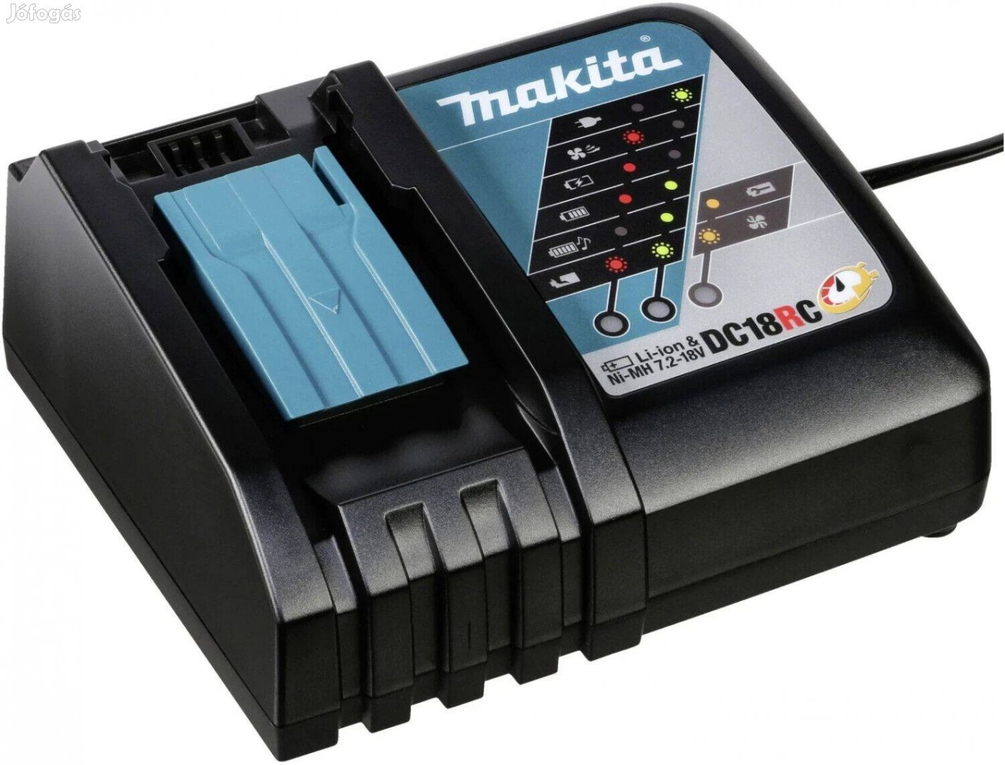 Új Makita DC18RC akkumulátor gyorstöltő 14,4V-18V Lxt garanciával