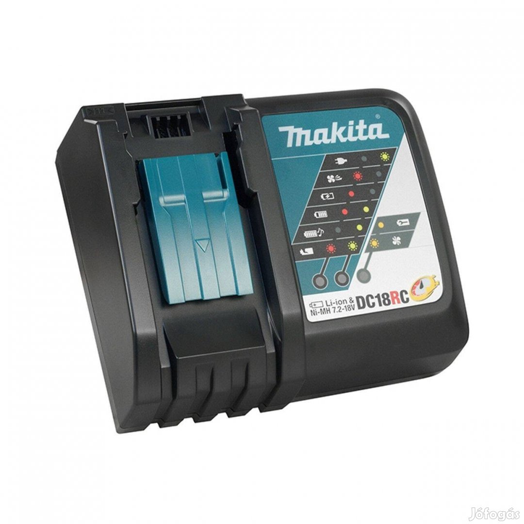 Új Makita DC18RC akkumulátor gyorstöltő 14,4V-18V Lxt garanciával