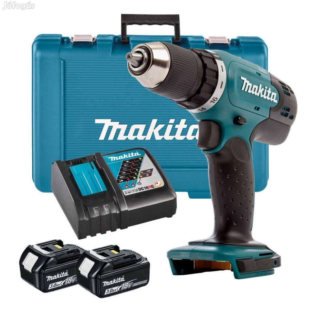 Új Makita DDF453RFE Akkus fúró-csavarbehajtó (18V/2x3.0Ah)