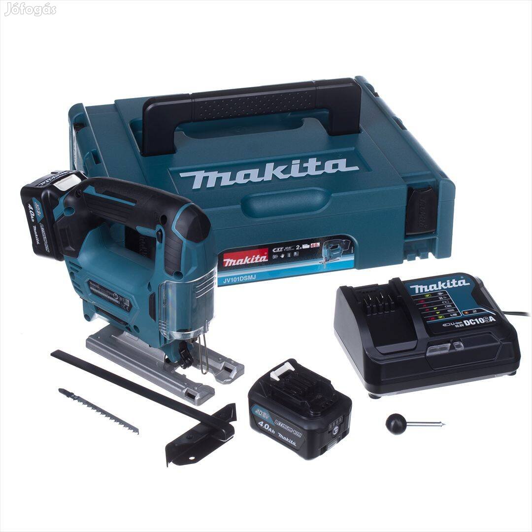 Új Makita JV101Dsmj Akkus szúrófűrész (10.8V/2x4.0Ah) Makpac kofferben