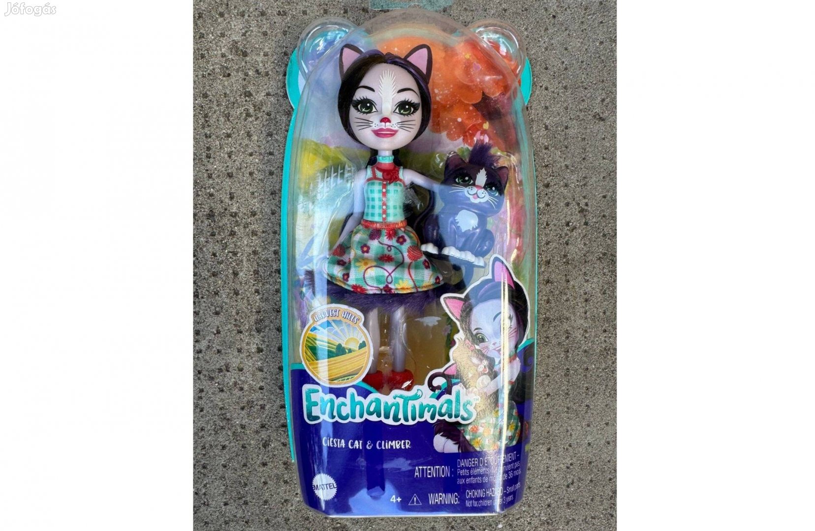 Új Mattel Enchantimals Baba Figura Állatkával Ciesta Cat & Climber