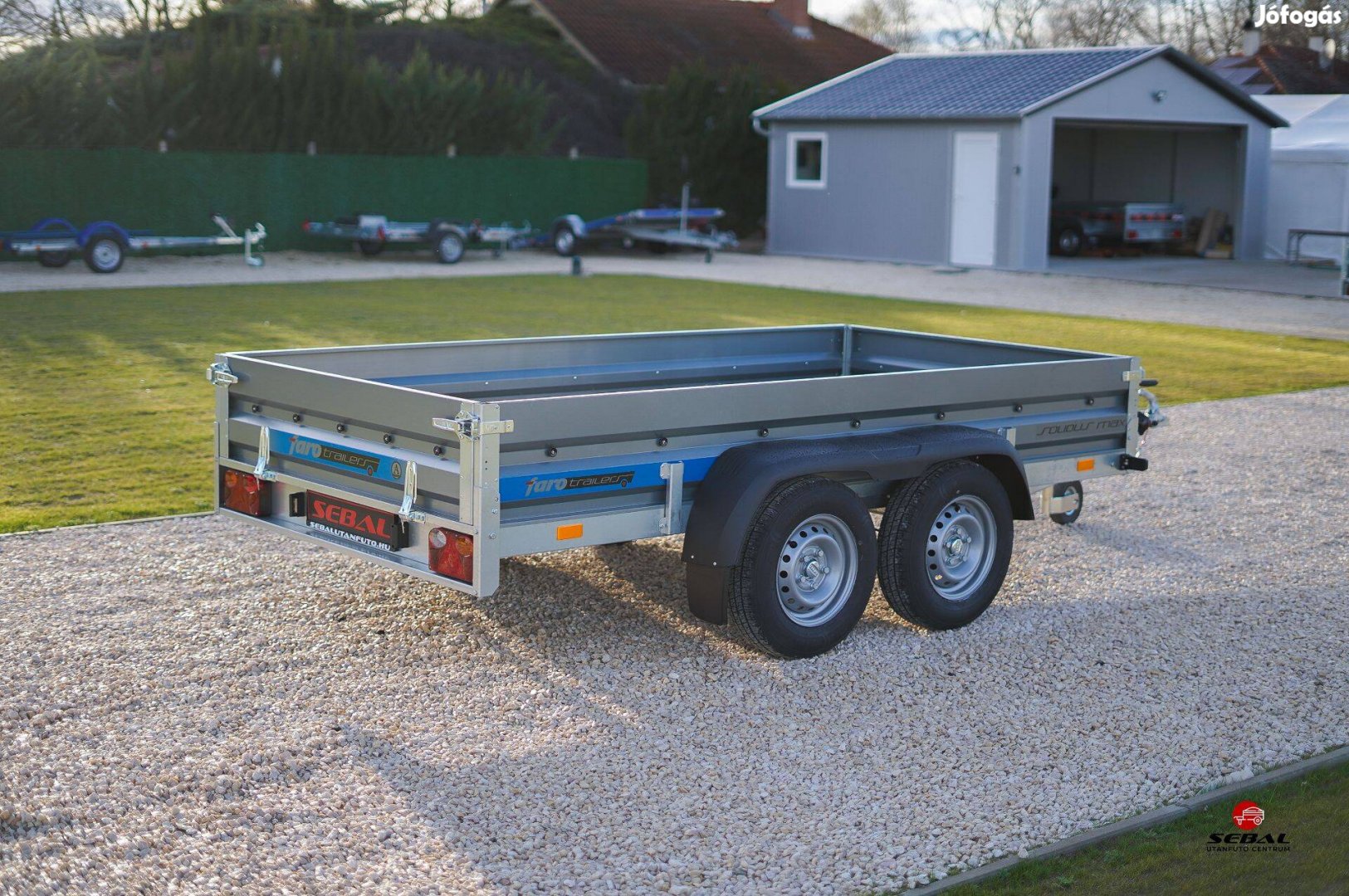 Új Max 300 x 150 cm-es (2500 kg) utánfutó bruttó 1.399.000 Ft