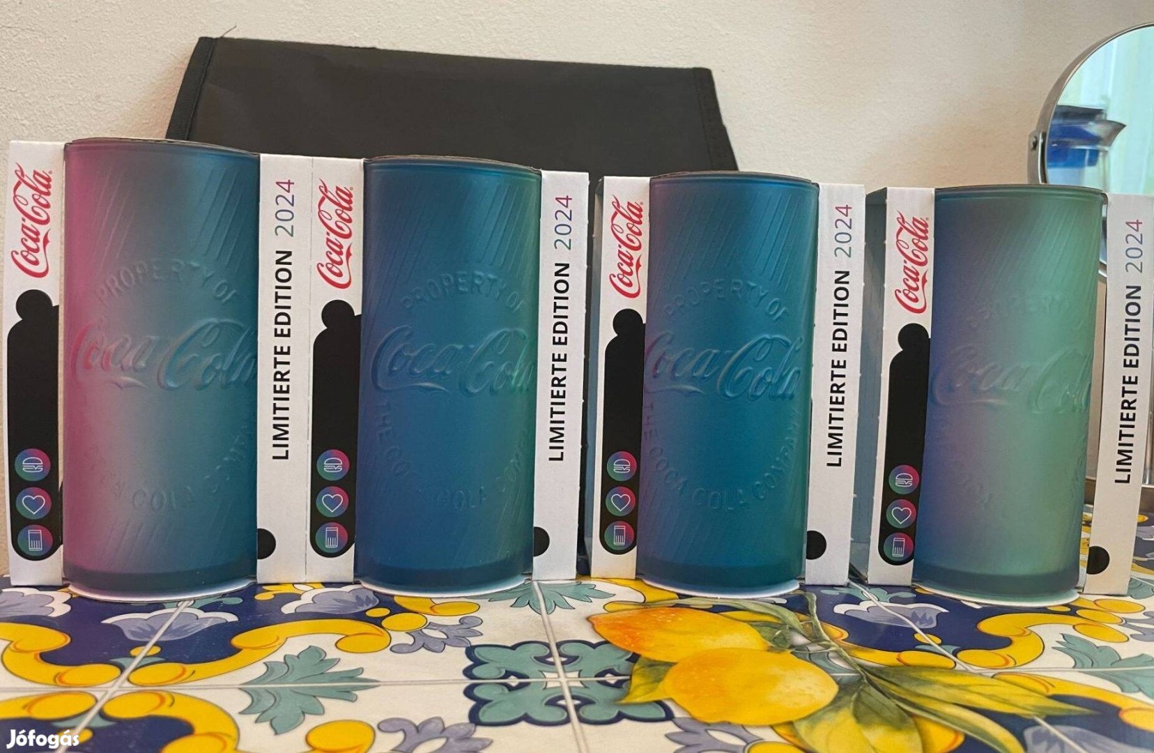 Új Mcdonald's Coca Cola szivárvány poharak limitált kiadás, 4 db