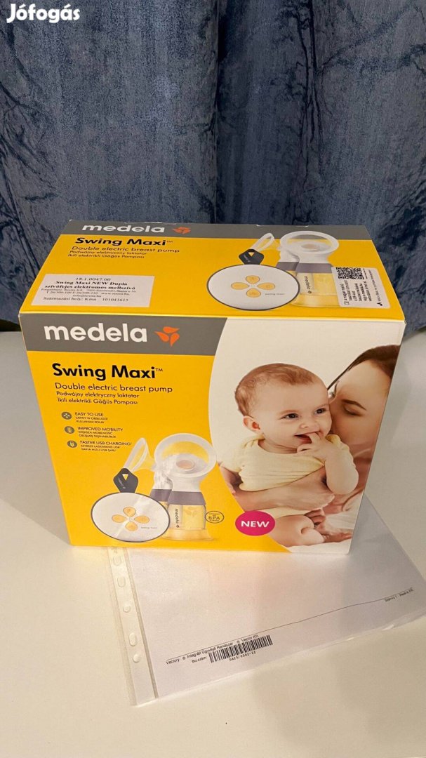 Új Medela Swing Maxi dupla fejes elektr. mellszívó-1 év gyári garancia