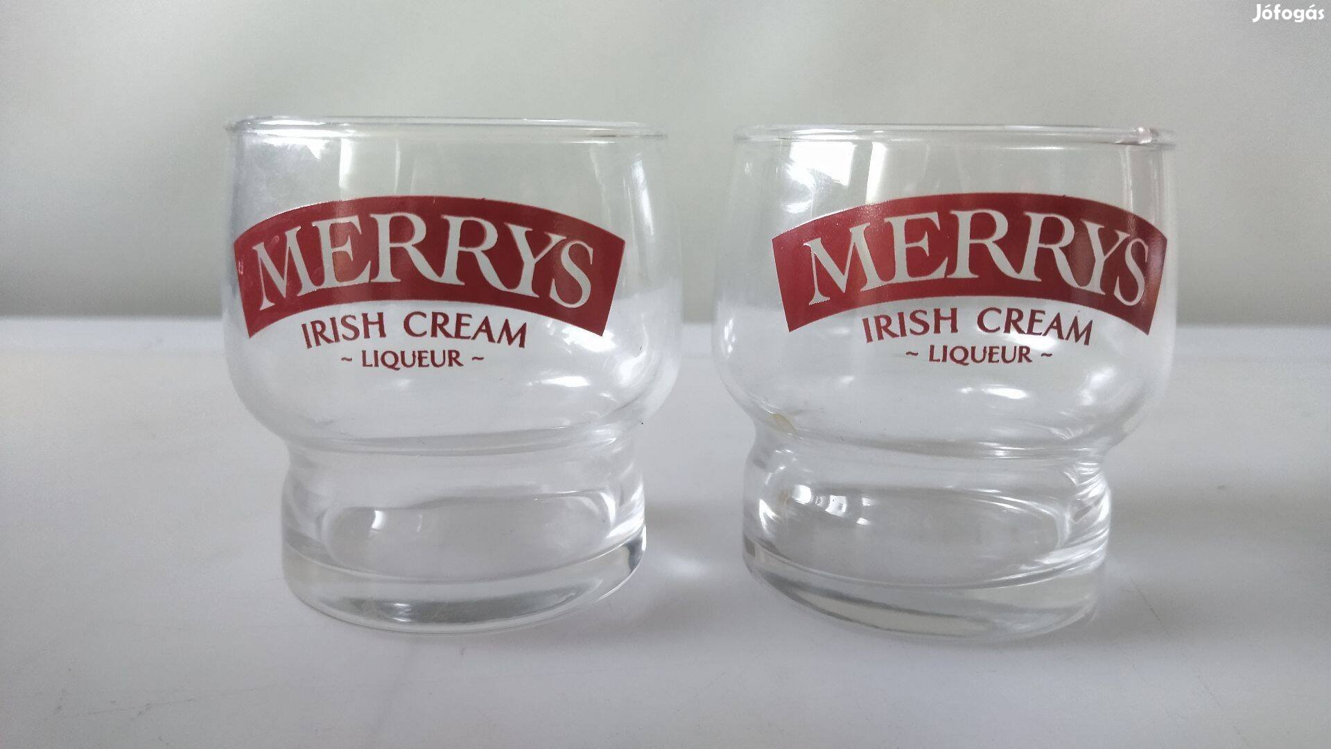 Új Merrys Irish Cream Liqueurs pohár szett 2db-os