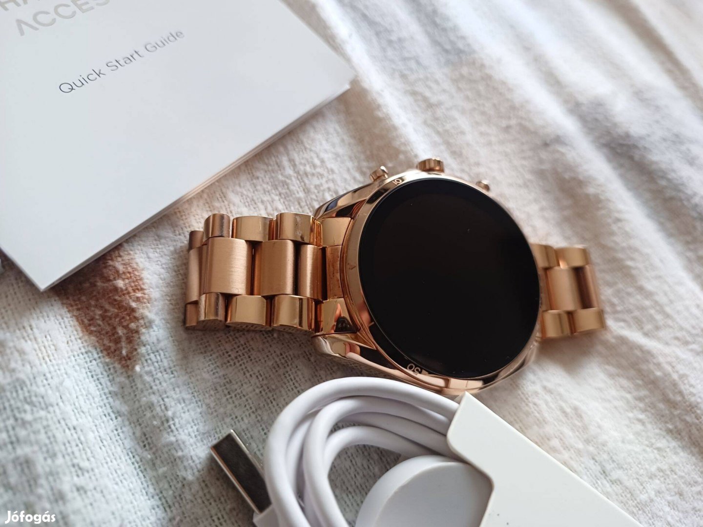 Új Michael Kors MKT5133 Gen6 rosé nemesacél női okosóra