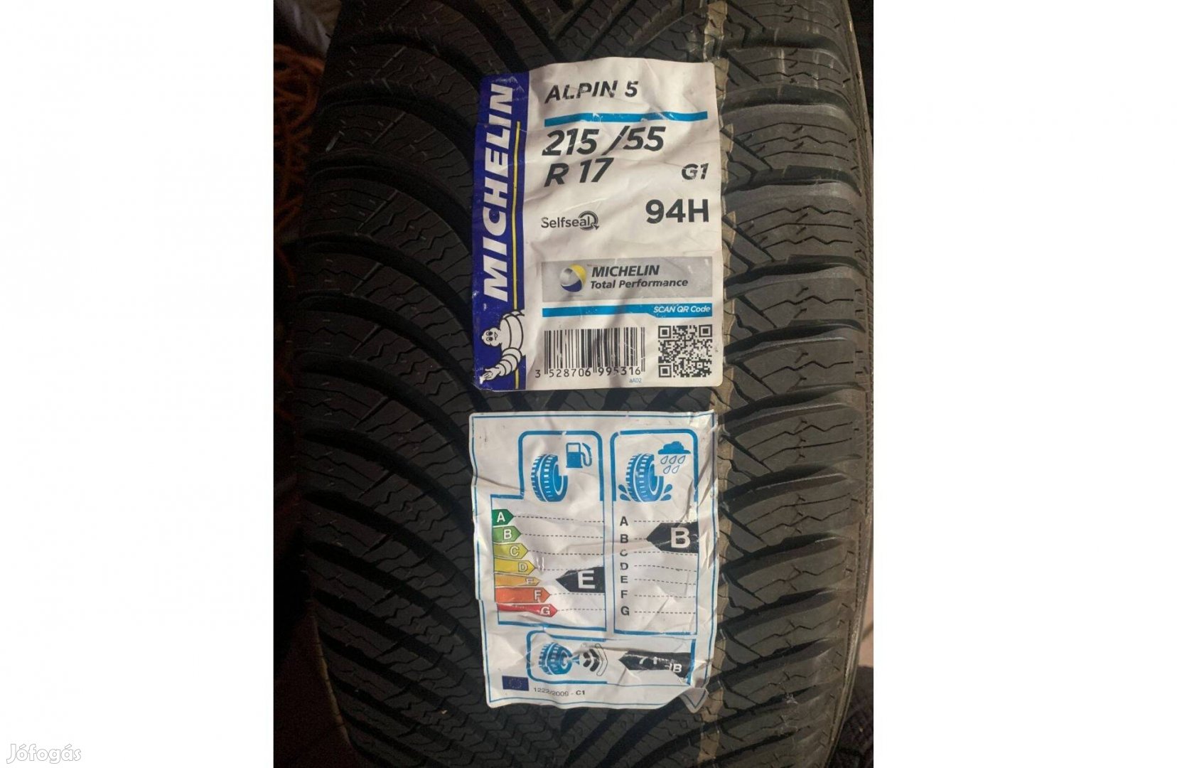 Új Michelin Alpin 5 Selfseal 215/55 R17 94H Autó Téli Gumiabroncs Gumi