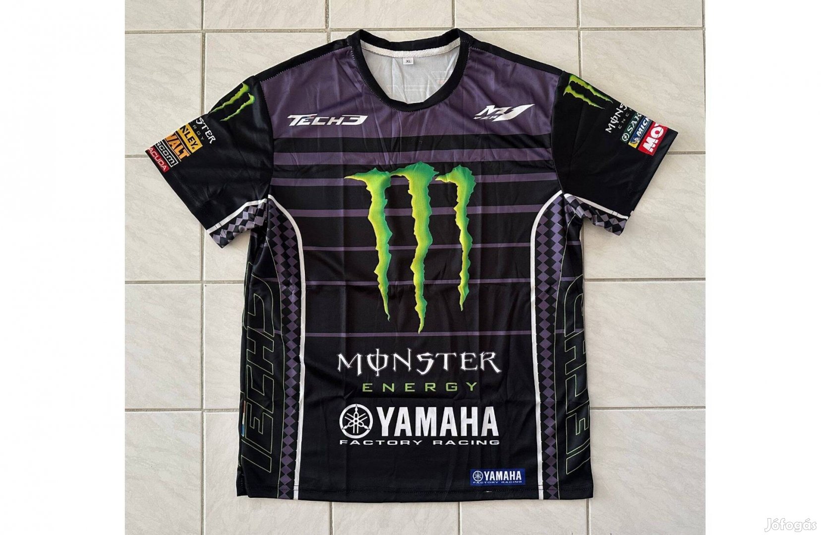 Új Monster Energy Yamaha Racing repl. rövid ujjú mez, póló (XL)