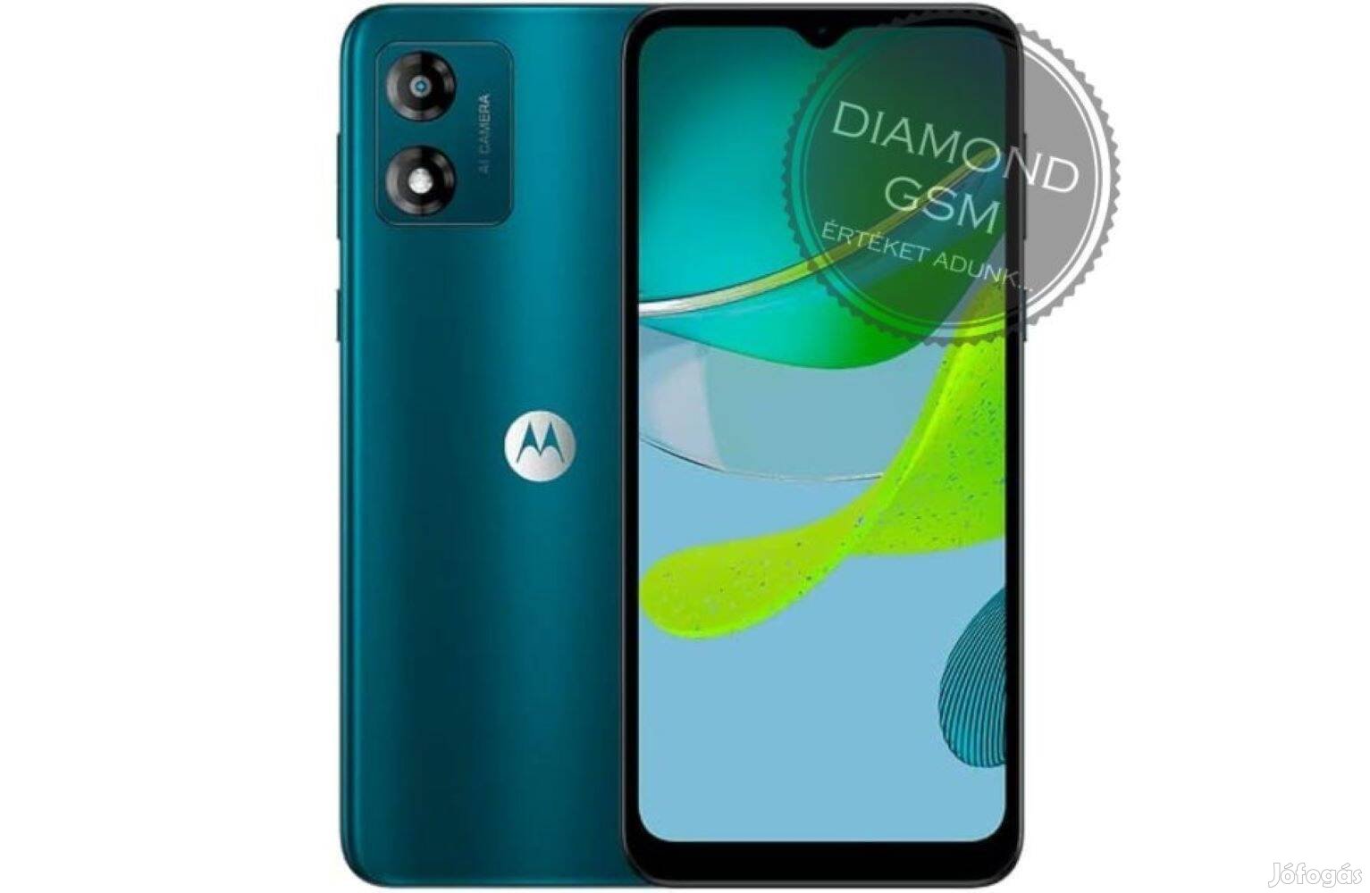 Új Motorola Moto E13 64GB Dual, Zöld színben, gyári