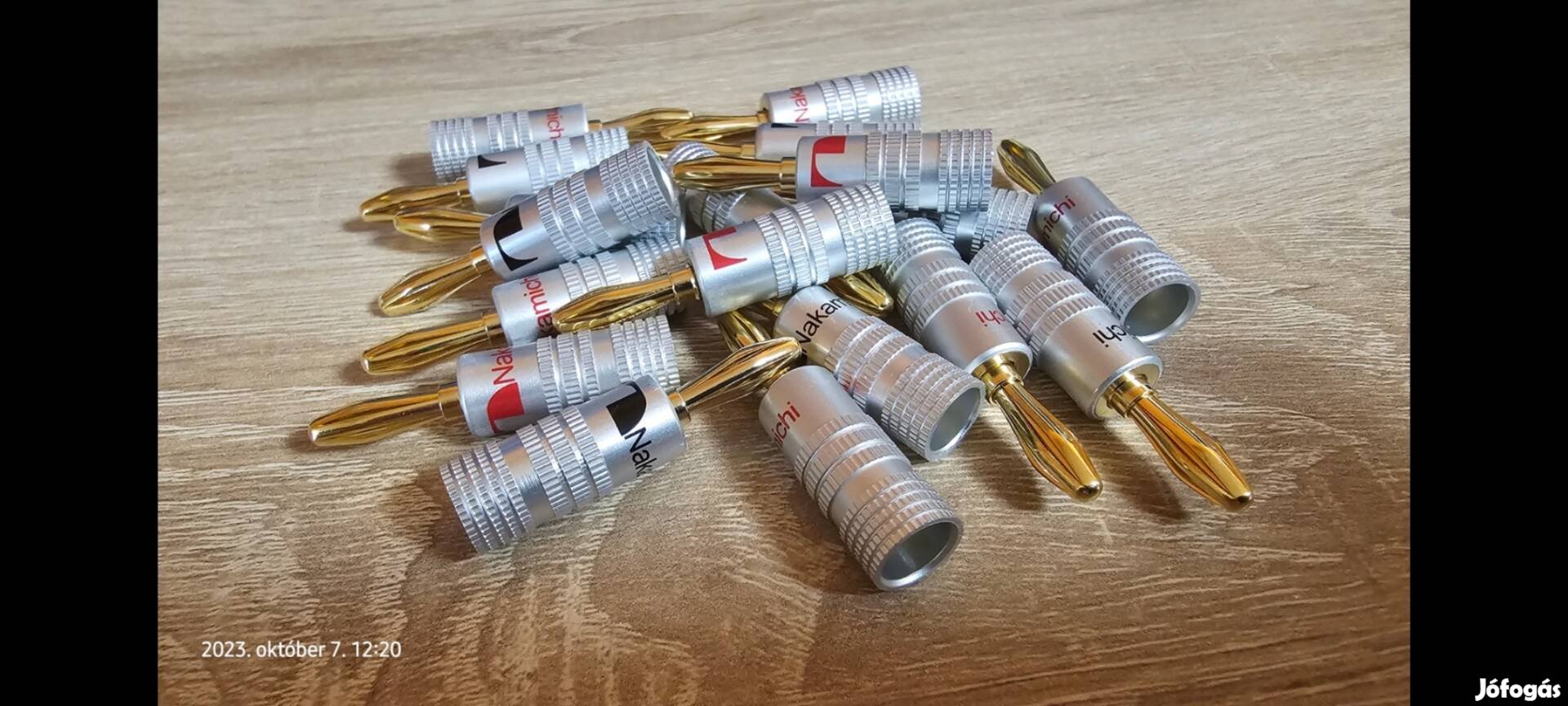 Új Nakamichi aranyozott hangfal csatlakozók eladók