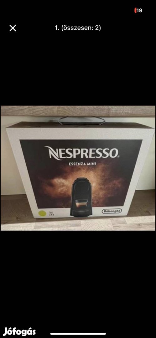 Új Nespresso Delonghi Essenza Mini kávéfőző (zöld) 2 évig garis