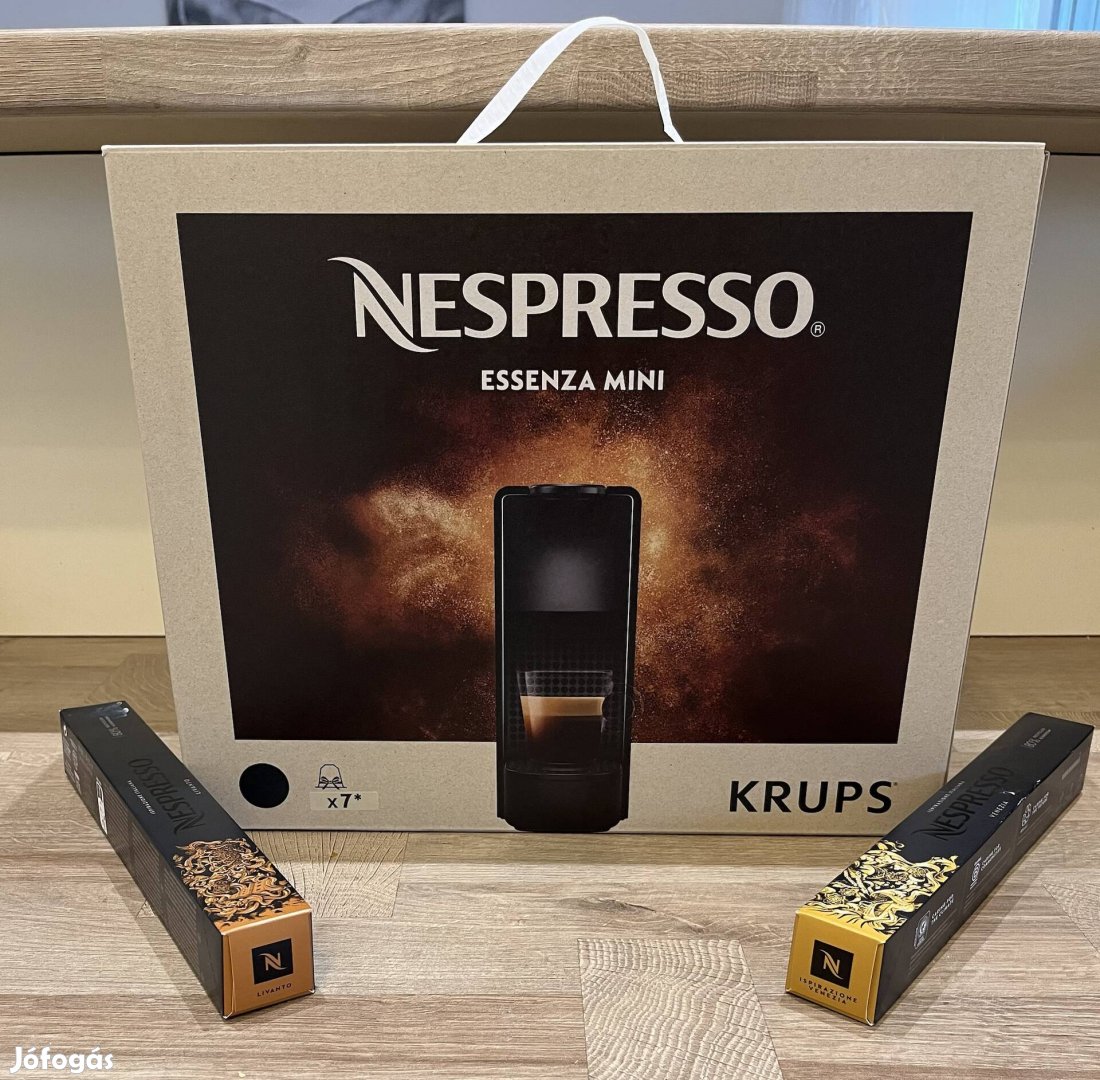 Új Nespresso Krups Essenza Mini kapszulás kávéfőző 2026-ig garanciával