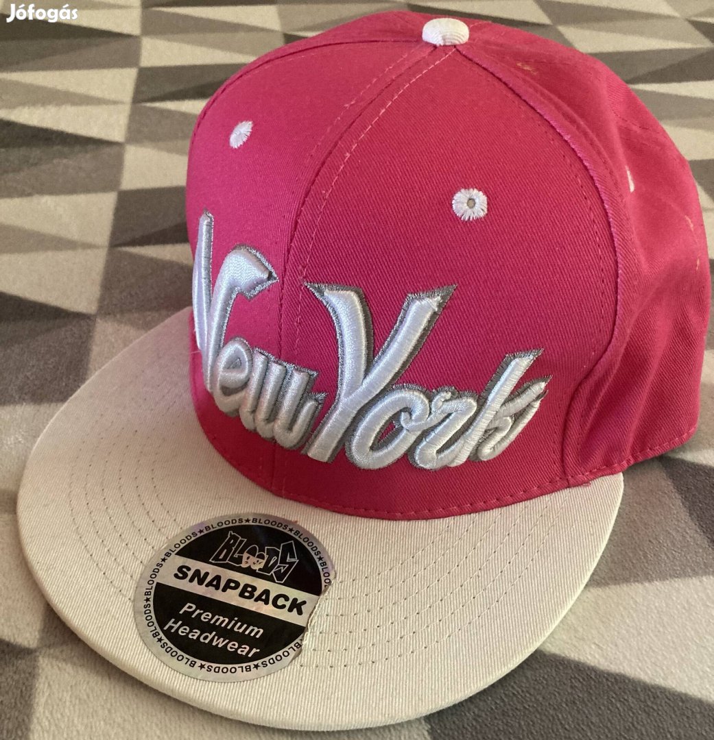 Új New York pink hátul állítható snapback sapka 