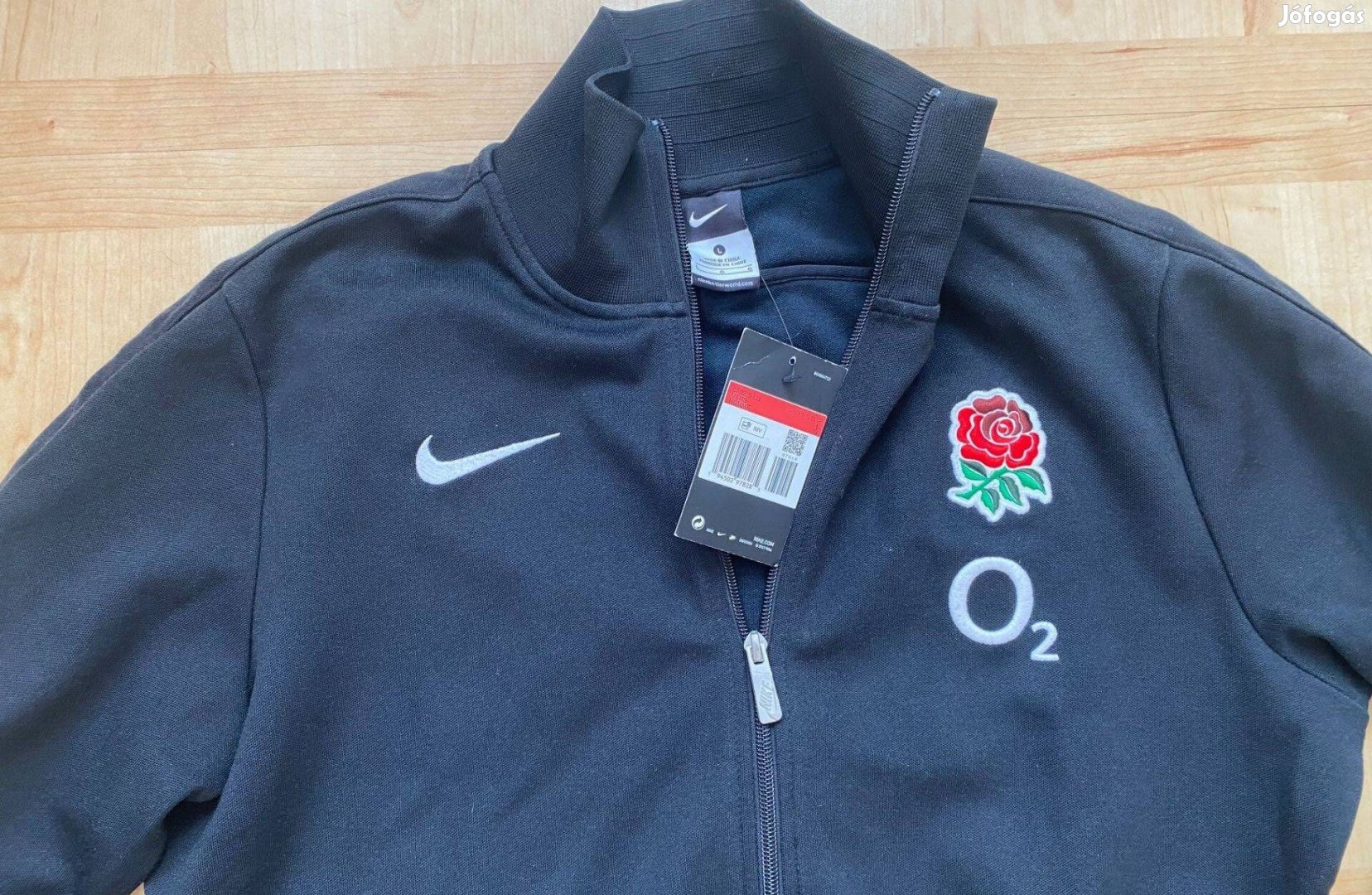 Új Nike England Rugby Rögbi Anglia Anthem Track Dzseki Fekete Les