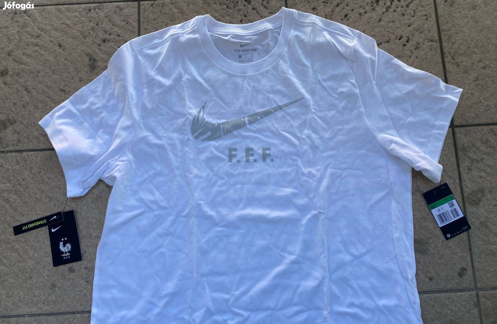 Új Nike France Football FFF Póló Fehér XL