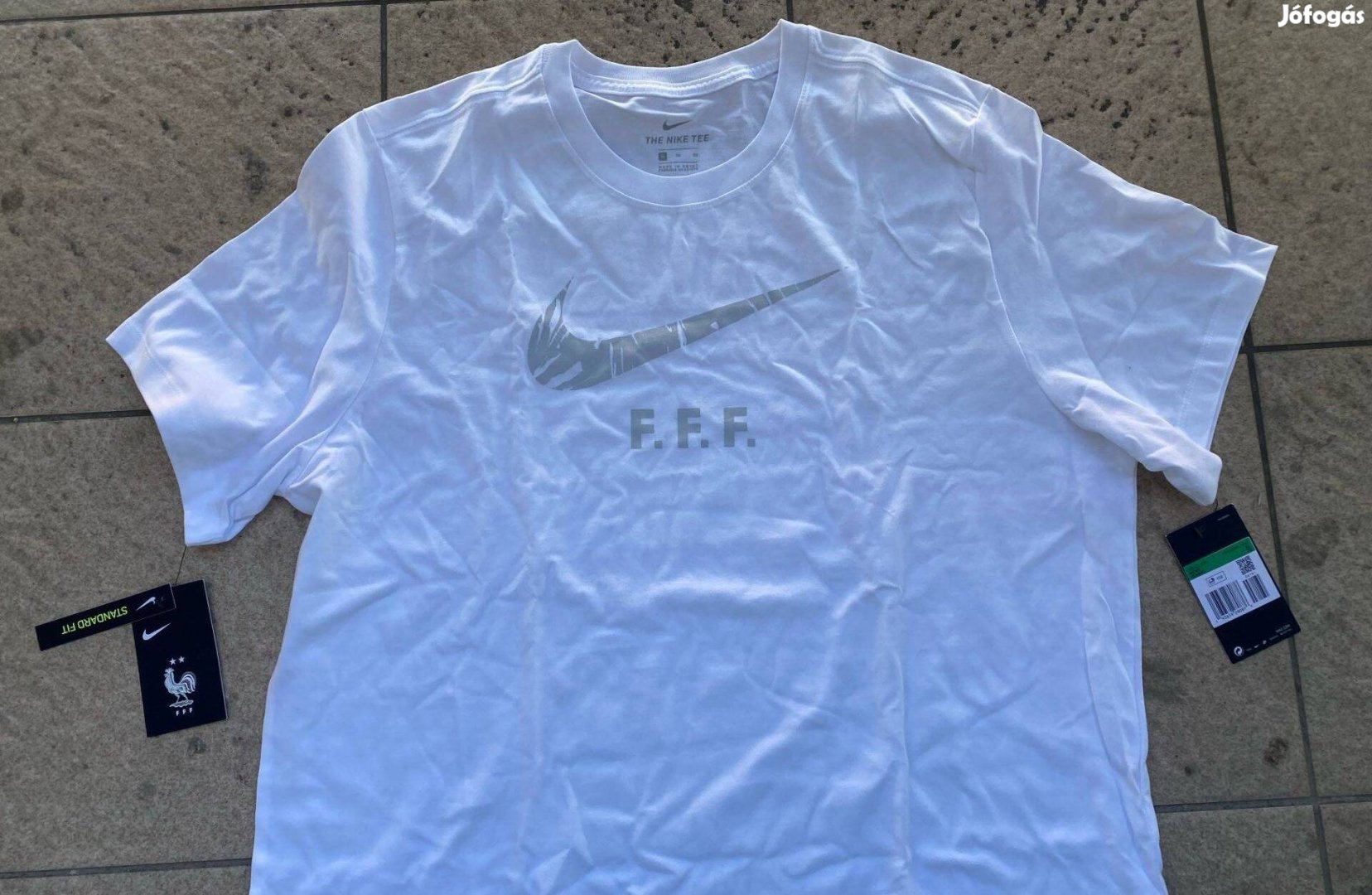 Új Nike France Football FFF Póló Fehér Xles