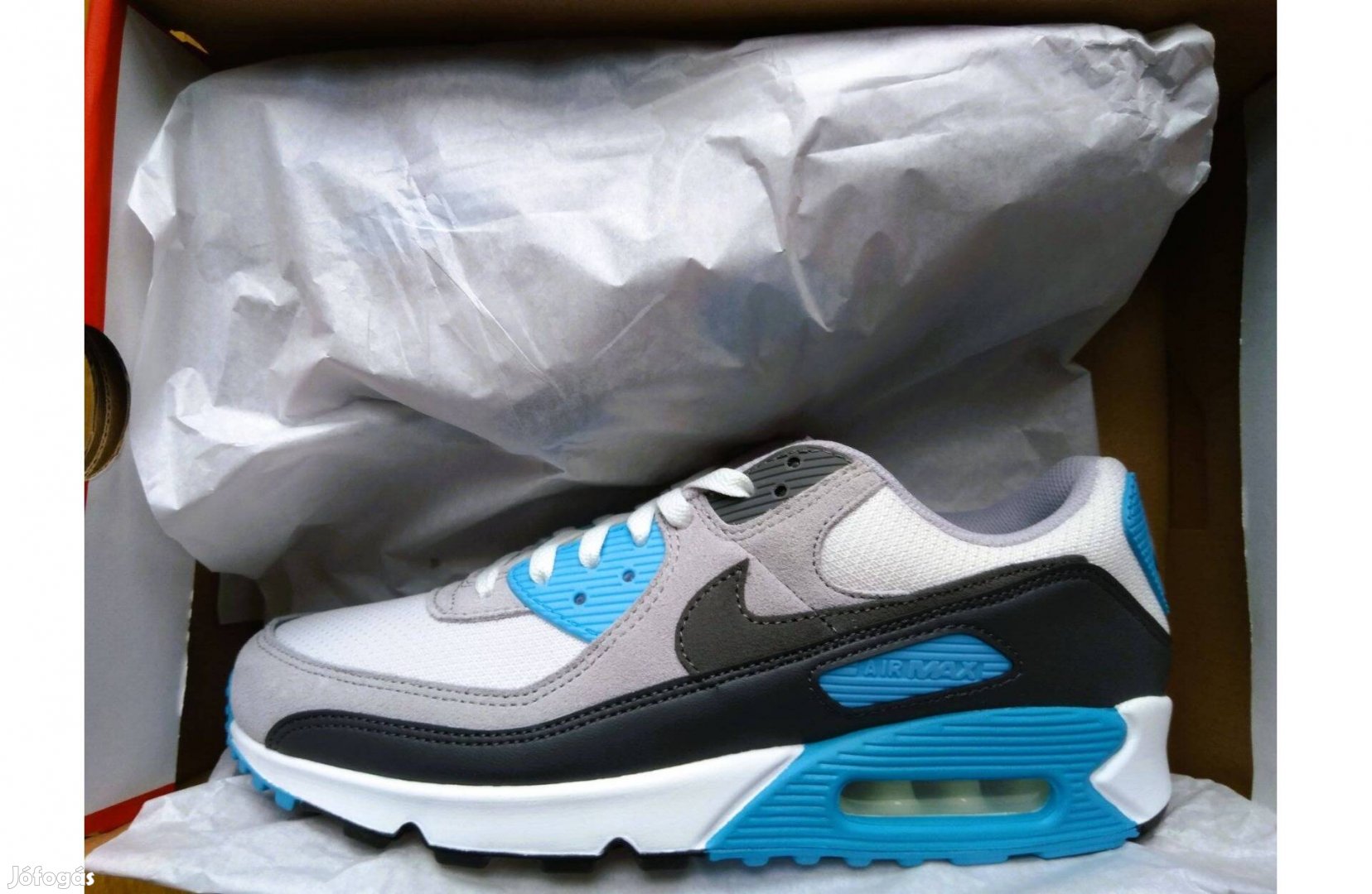 Új Nike air max 90 férfi cipő platinum tintiron grey 43