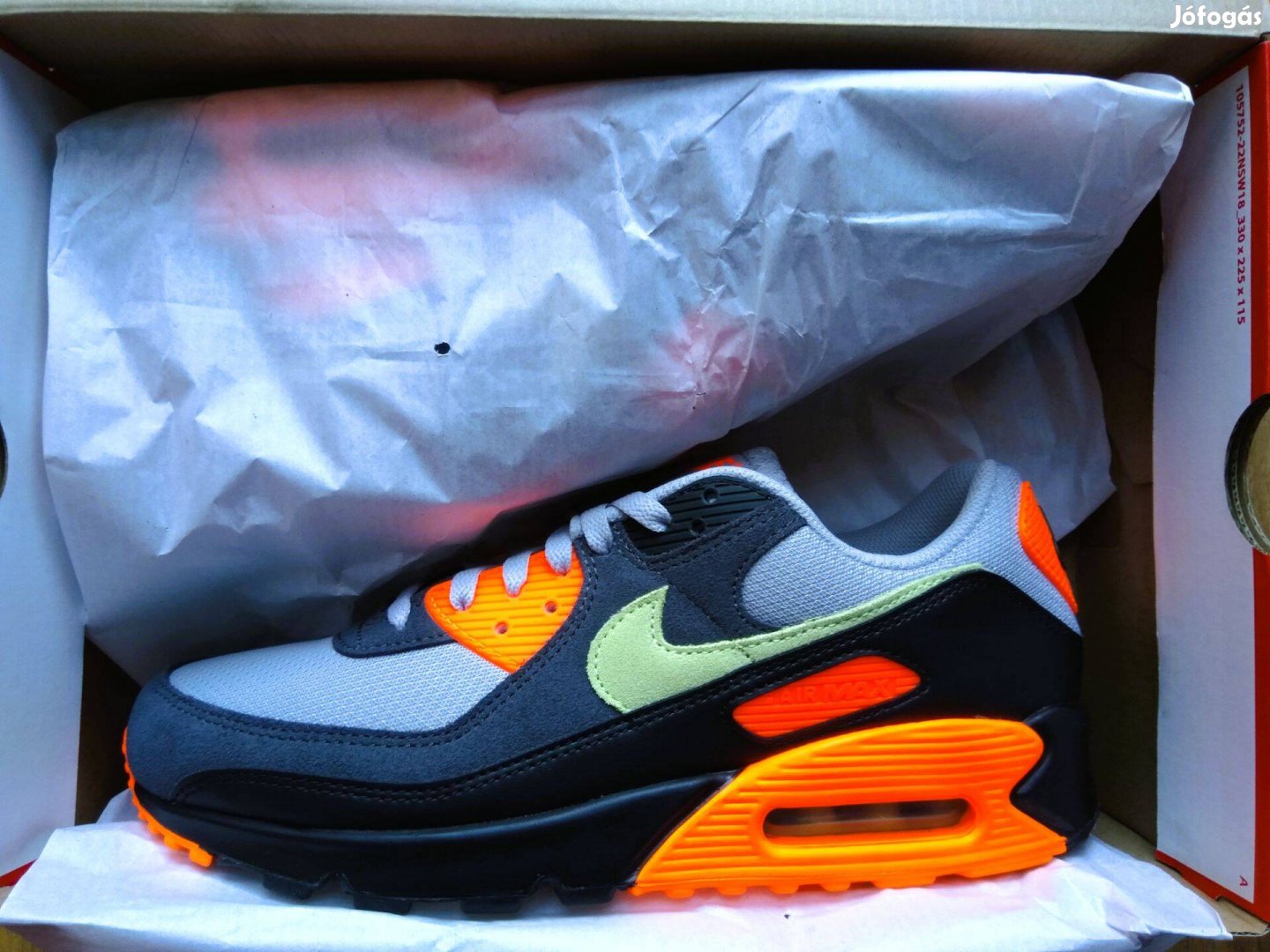 Új Nike air max 90 férfi cipő lt smoke greylimelight 44