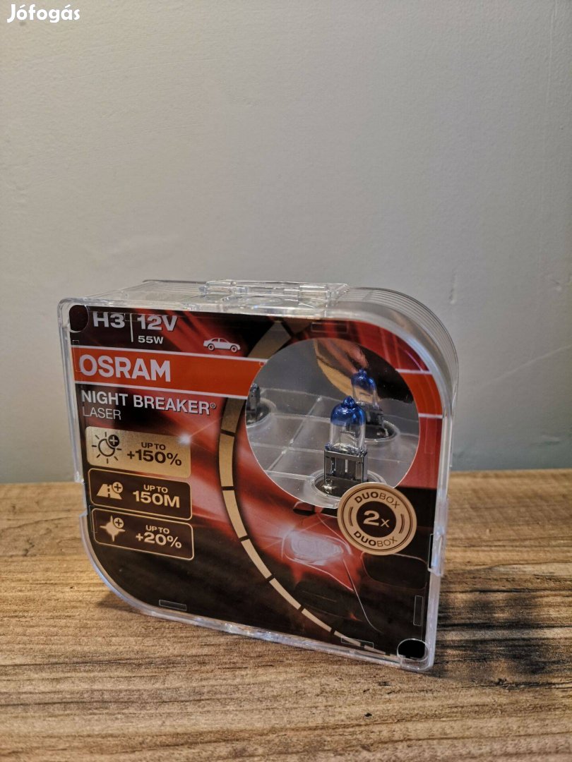 Új OSRAM Night Breaker LASER H3 autóizzók párban