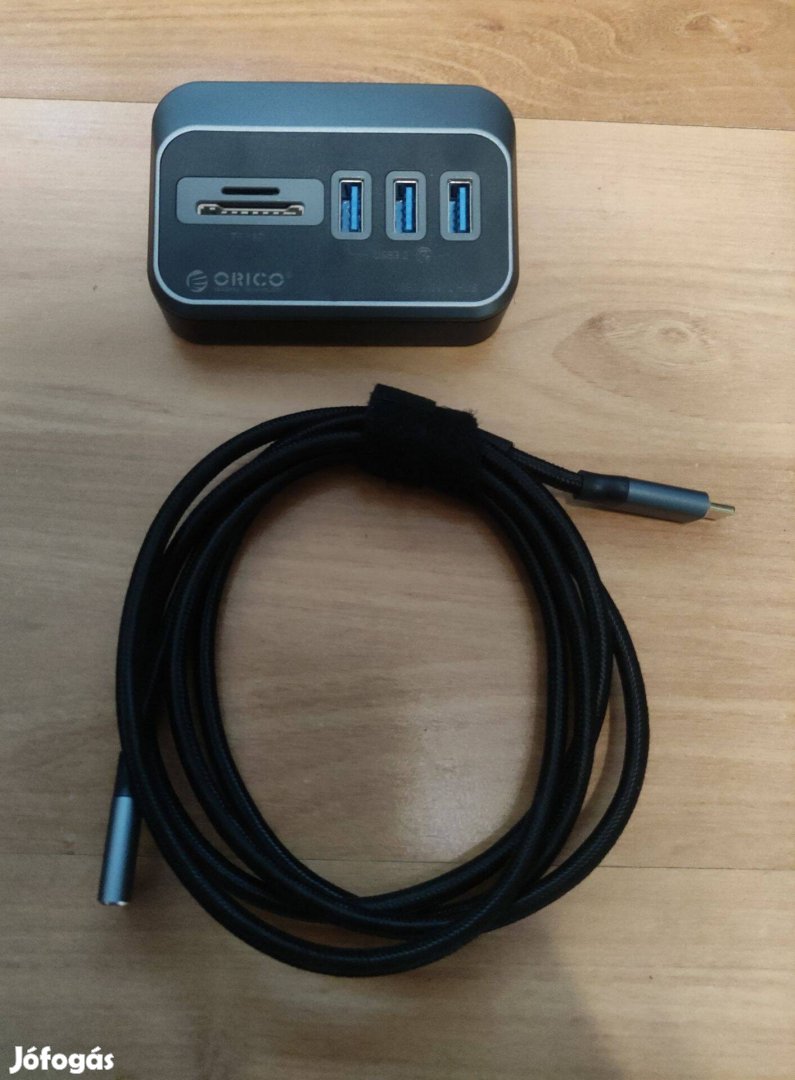 Új Orico 3 PORT USB 3.2 Gen2 HUB Kártyaolvasó