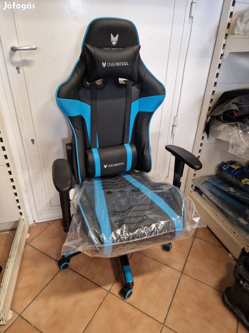Új Oversteel Ultimet fekete kék Gamer, irodai szék