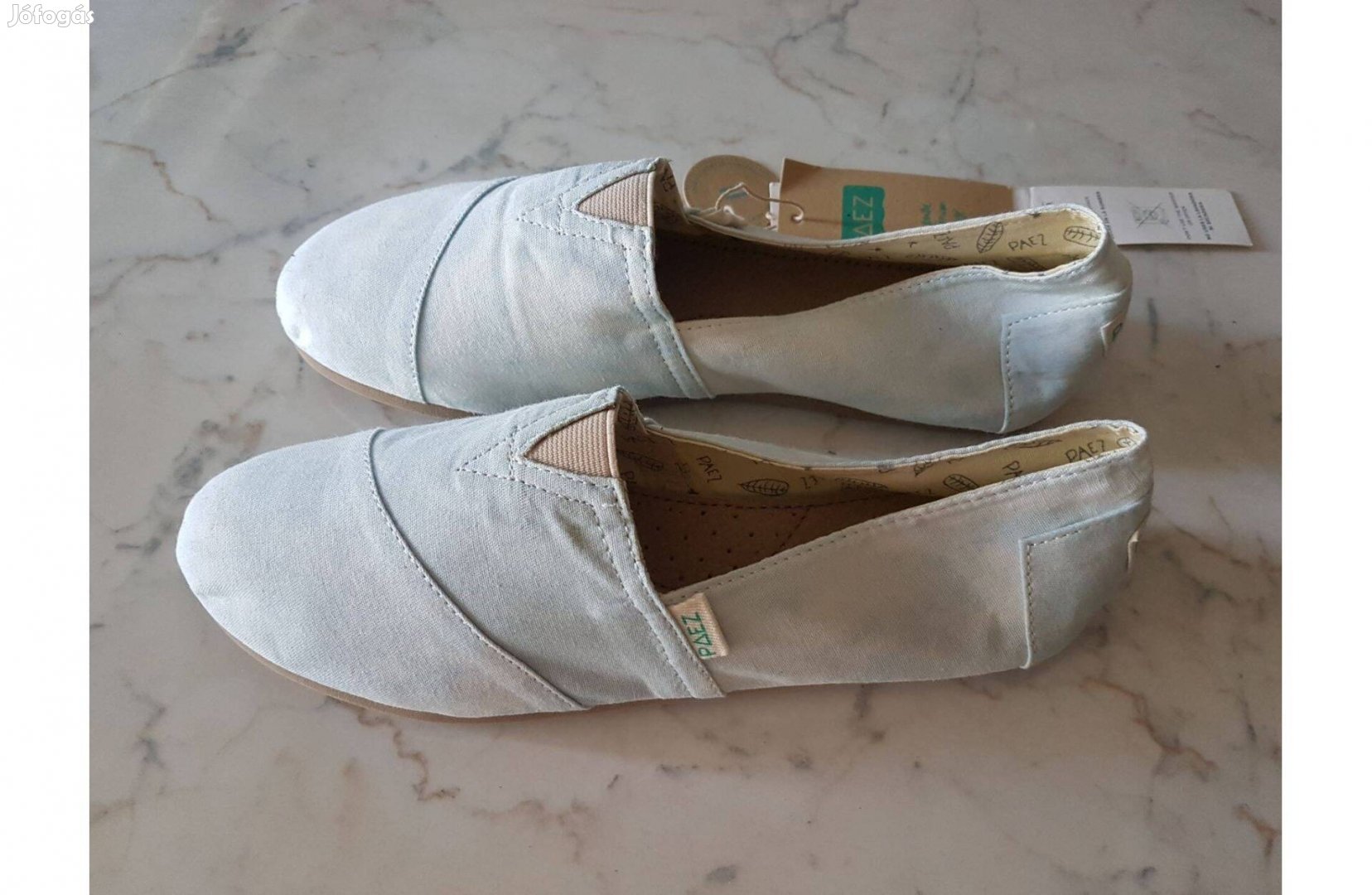 Új Paez (argentín márka) világos farmerkék színű slip-on cipő
