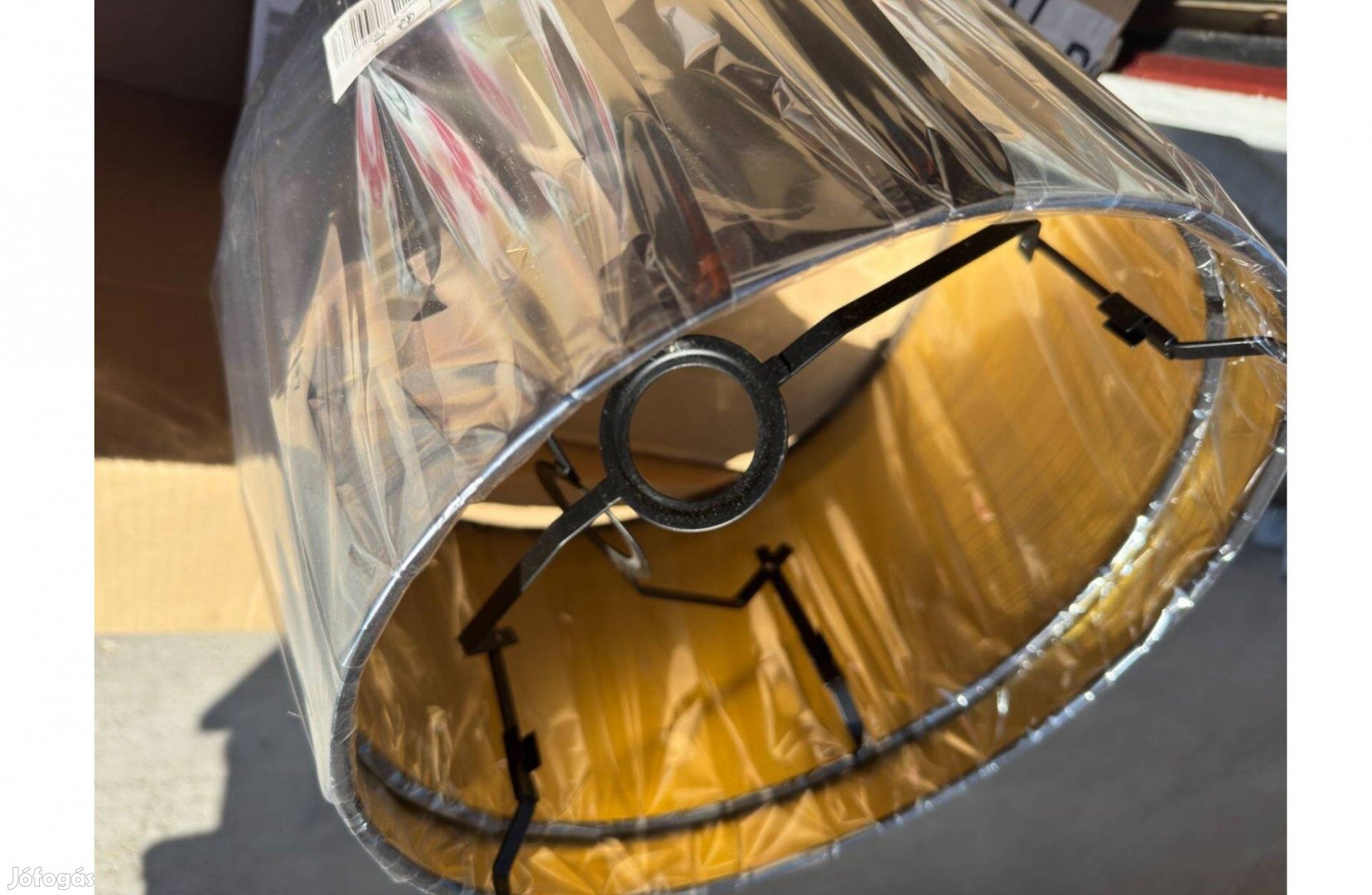 Új Pamut Lámpabúra Fekete 353020 Arany Belső Lámpaernyő