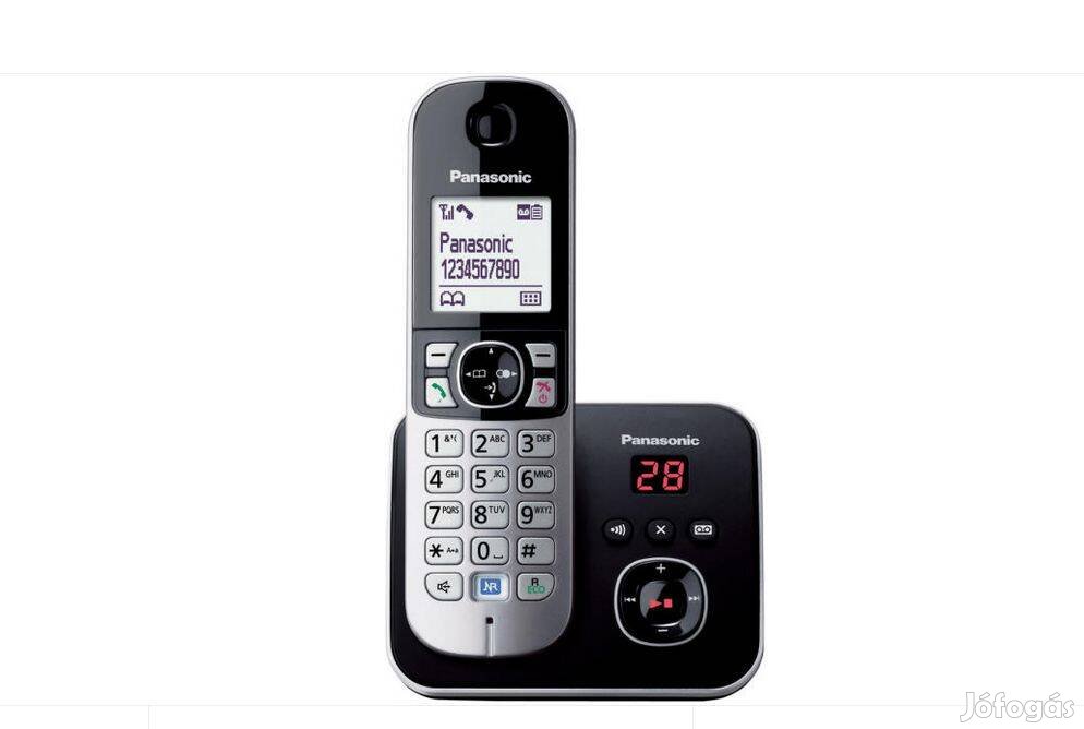 Új Panasonic Kx-TG6821PDB üzentrögzítős dect vezeték nélküli telefon