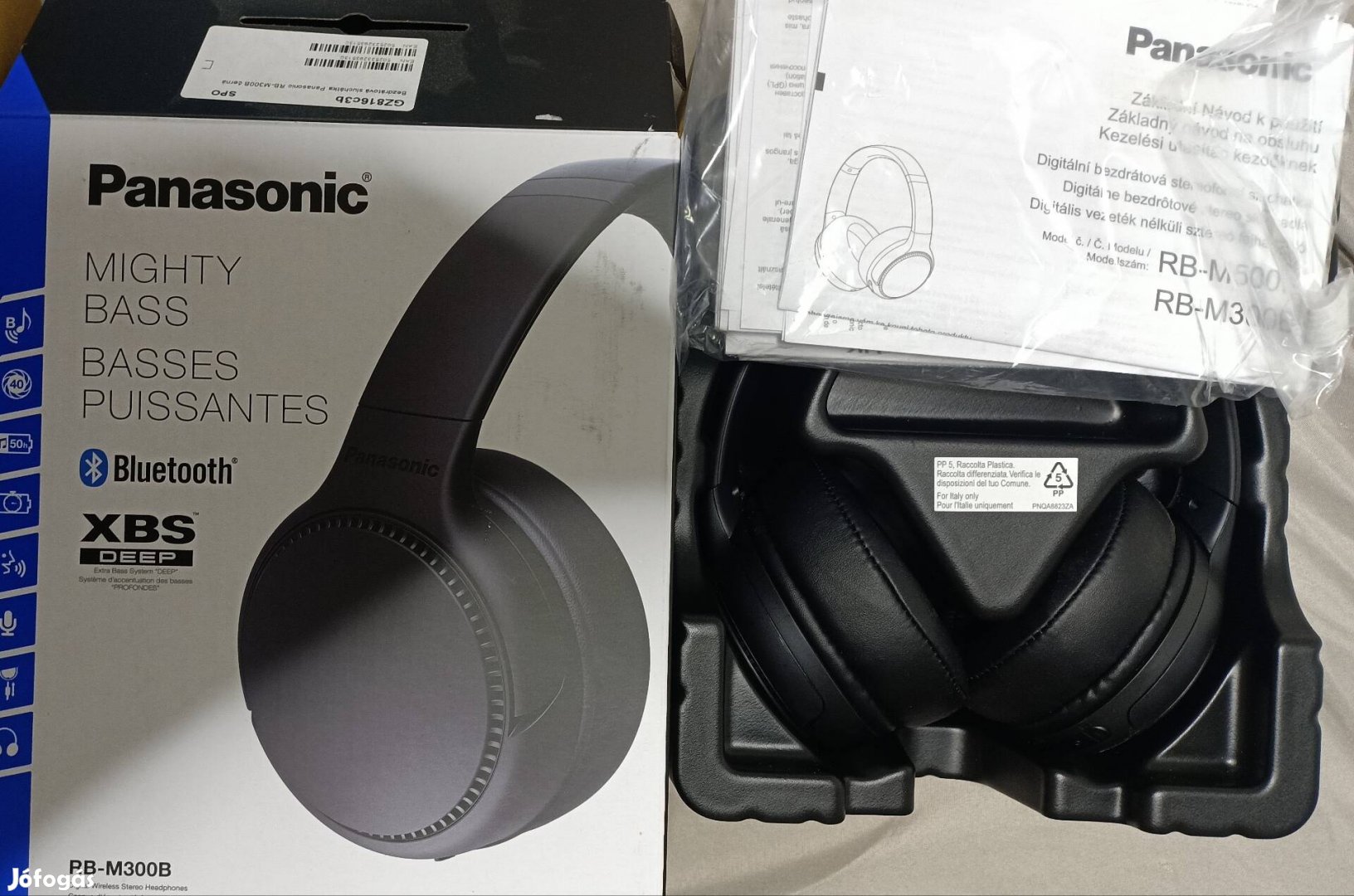 Új Panasonic RB -M300B fejhallgató eladó 