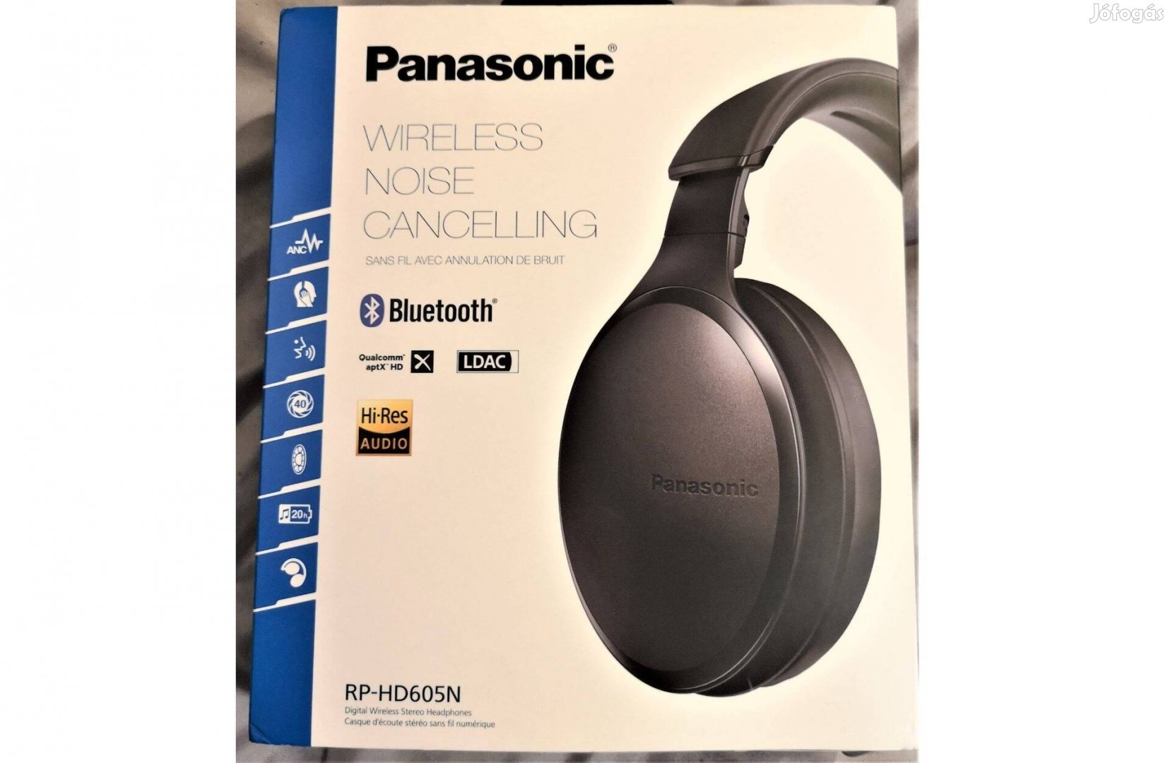 Új Panasonic RP-HD605N Bluetooth fejhallgató aktív zajszűrővel