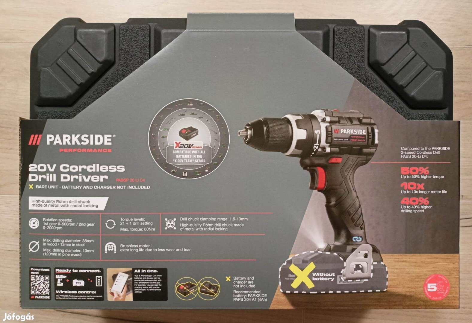 Új Parkside Performance 20V akkus fúró csavarozó Pabsp